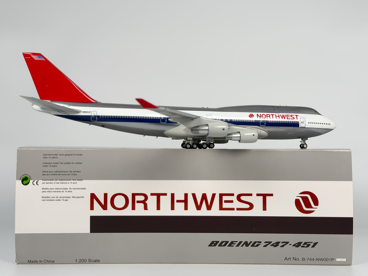 Northwest Airlines Boeing 747-400 1:200 InFlight200 N662US (B-744-NW001P)