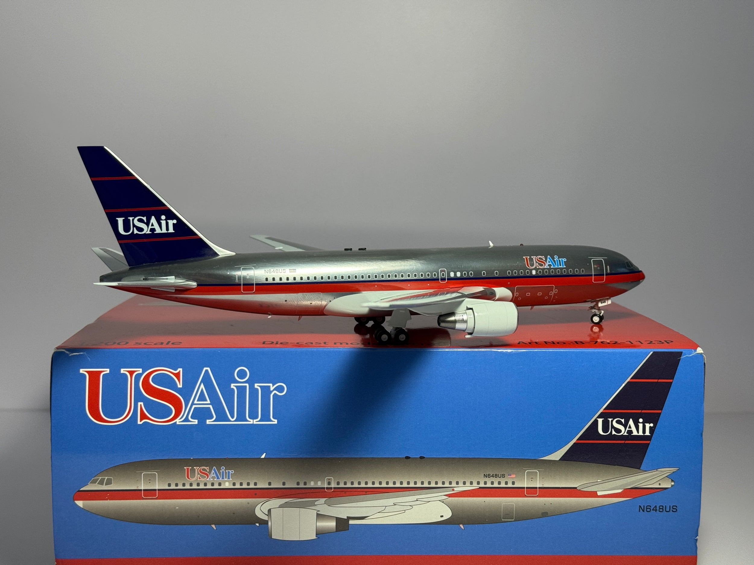 Inflight200 1:200 USAir Boeing 767-200 N648US polished B-762-1123P