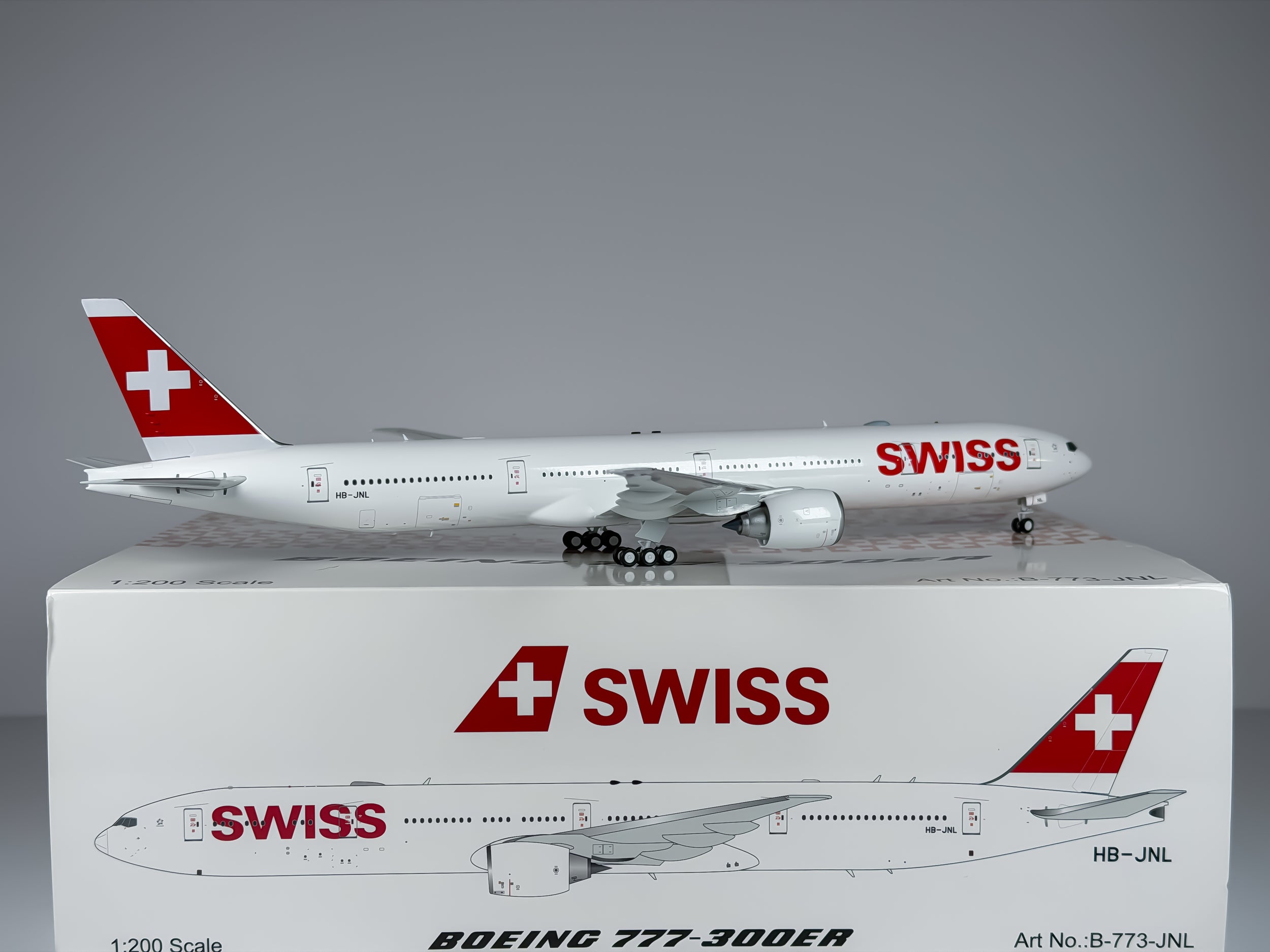 SWISS Boeing 777-300ER 1:200 Inflight200 HB-JNL (B-773-JNL)
