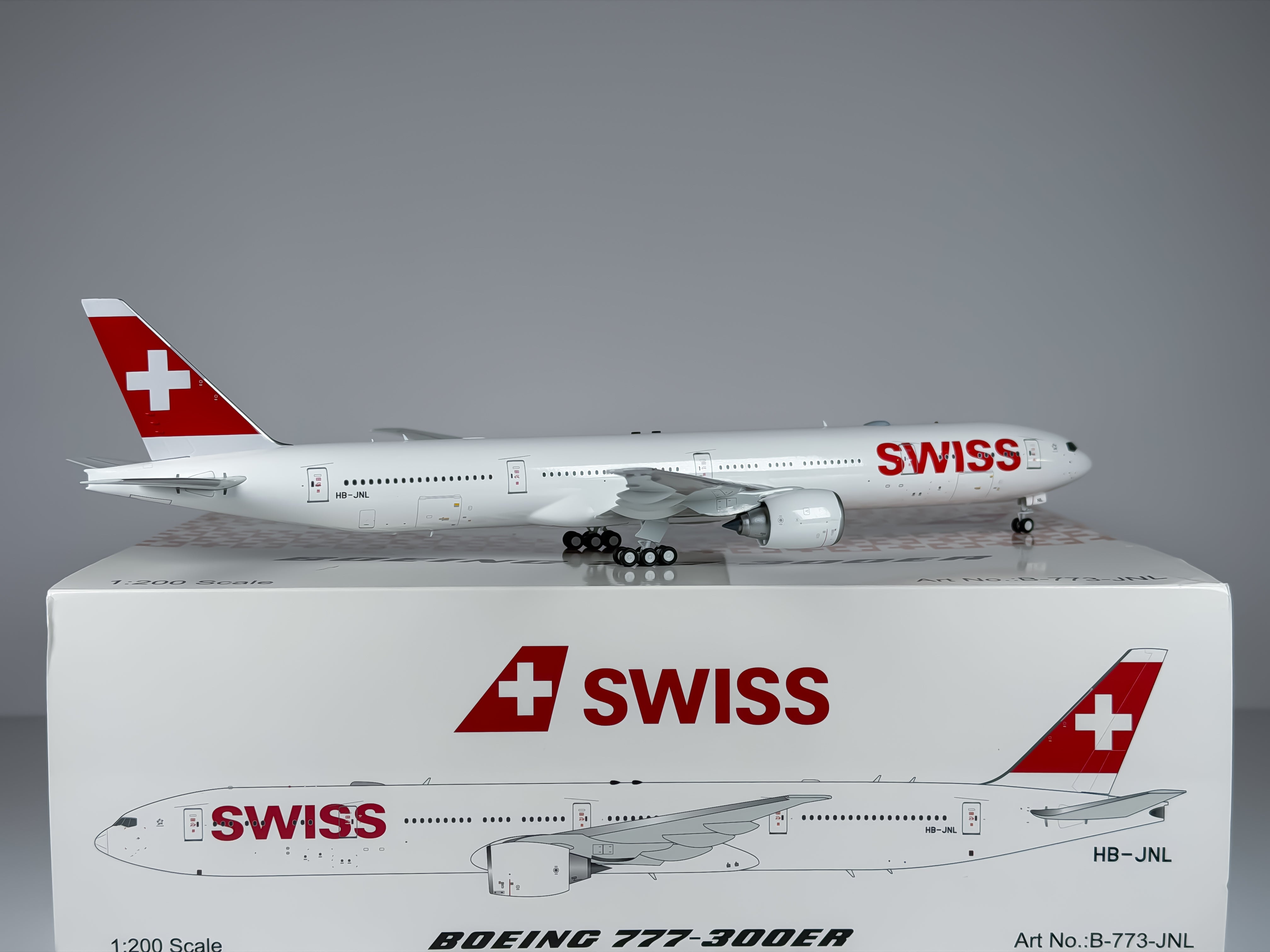 SWISS Boeing 777-300ER 1:200 Inflight200 HB-JNL (B-773-JNL)