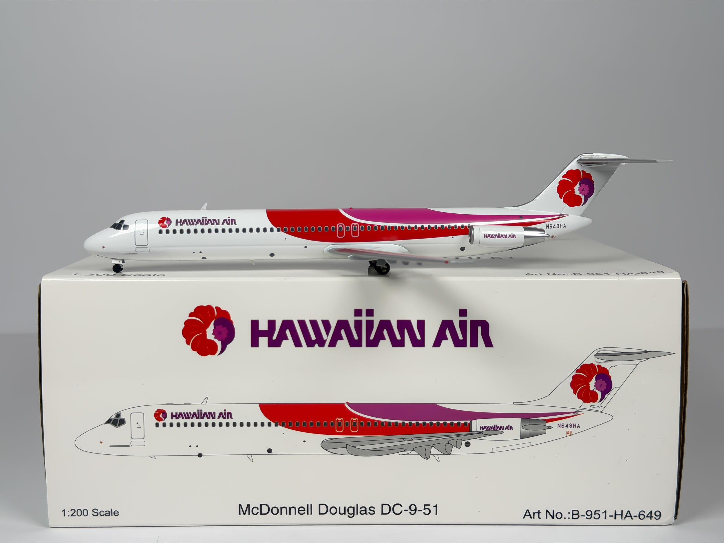Hawaiian Airlines Douglas DC-9-50 1:200 Inflight200 N649HA (B-951-HA-649)
