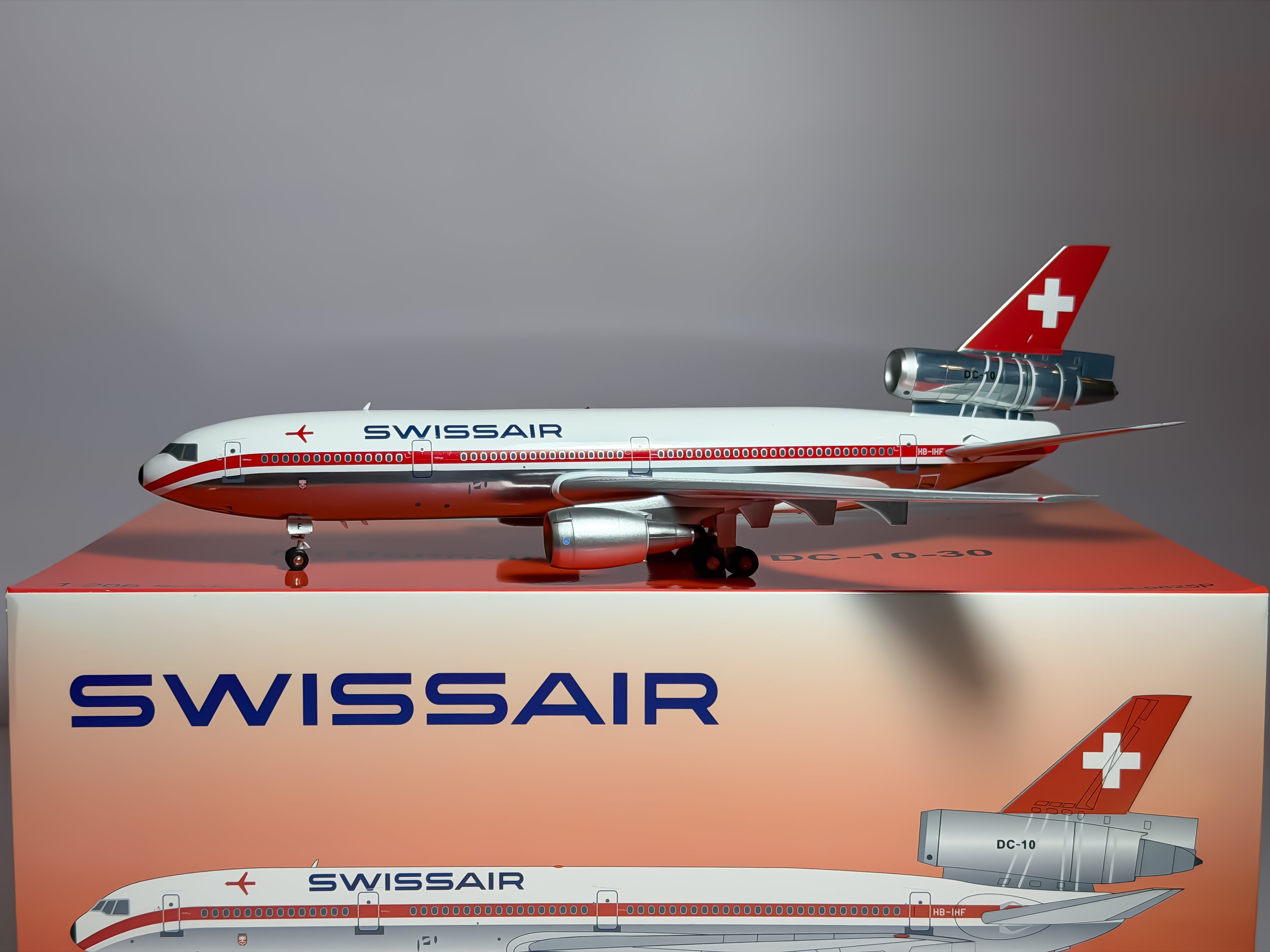 Swissair McDonnell Douglas DC-10-30 1:200 Inflight200 HB-IHF (B-DC10-SR-0825P)