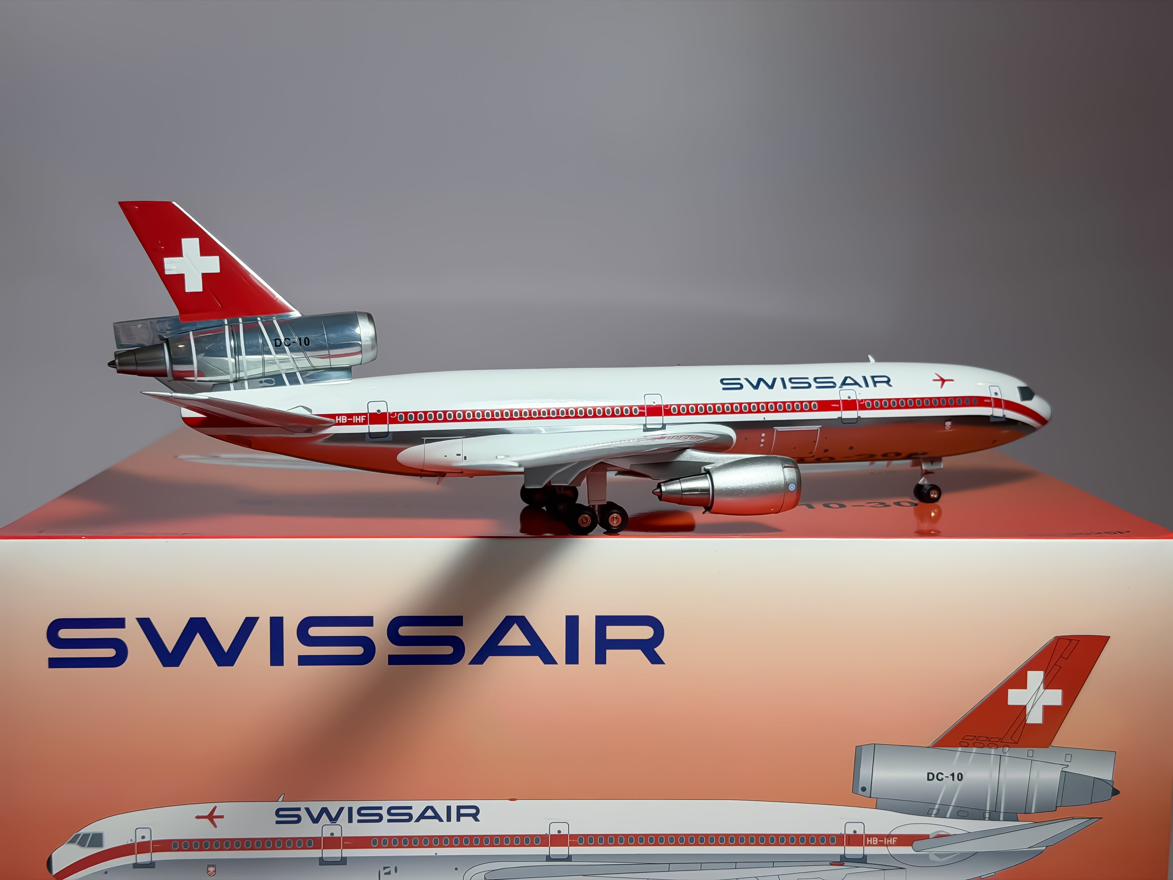 Swissair McDonnell Douglas DC-10-30 1:200 Inflight200 HB-IHF (B-DC10-SR-0825P)