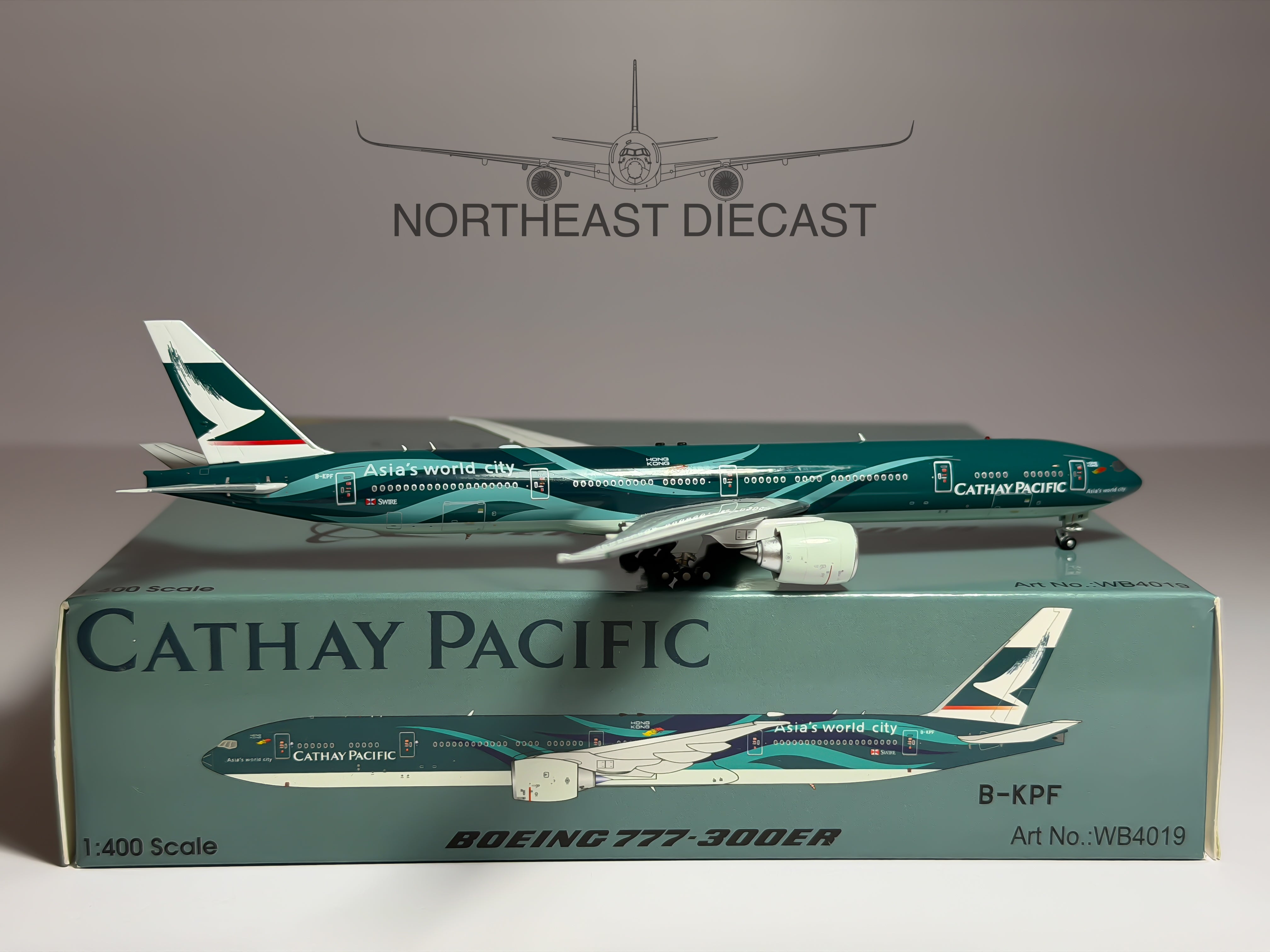 Cathay Pacific Boeing 777-300ER 1:400 Aviation400 B-KPF (WB4019)