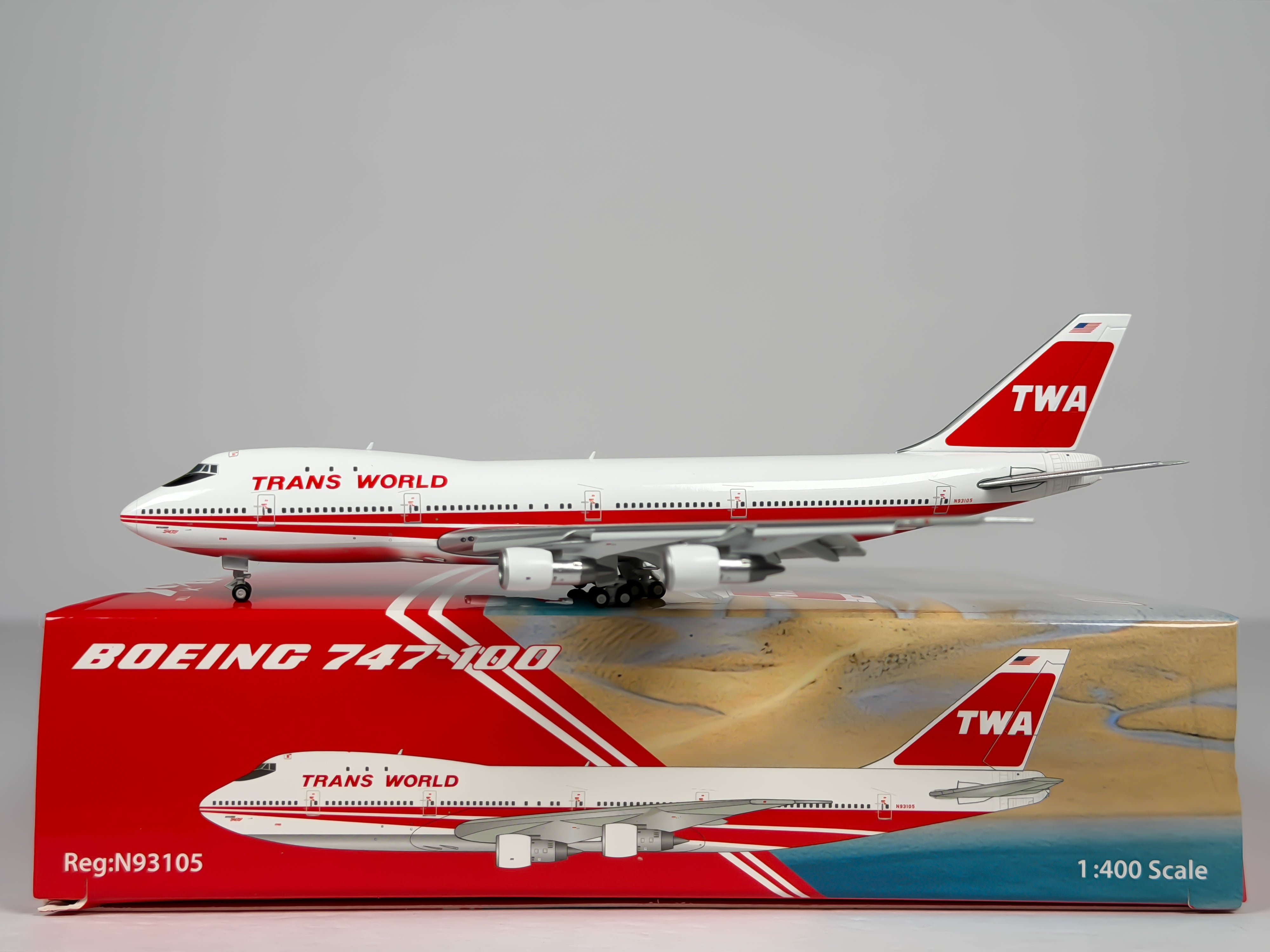 Trans World Airlines (TWA) Boeing 747-100 1:400 HX Models N93105 (B551703PF)