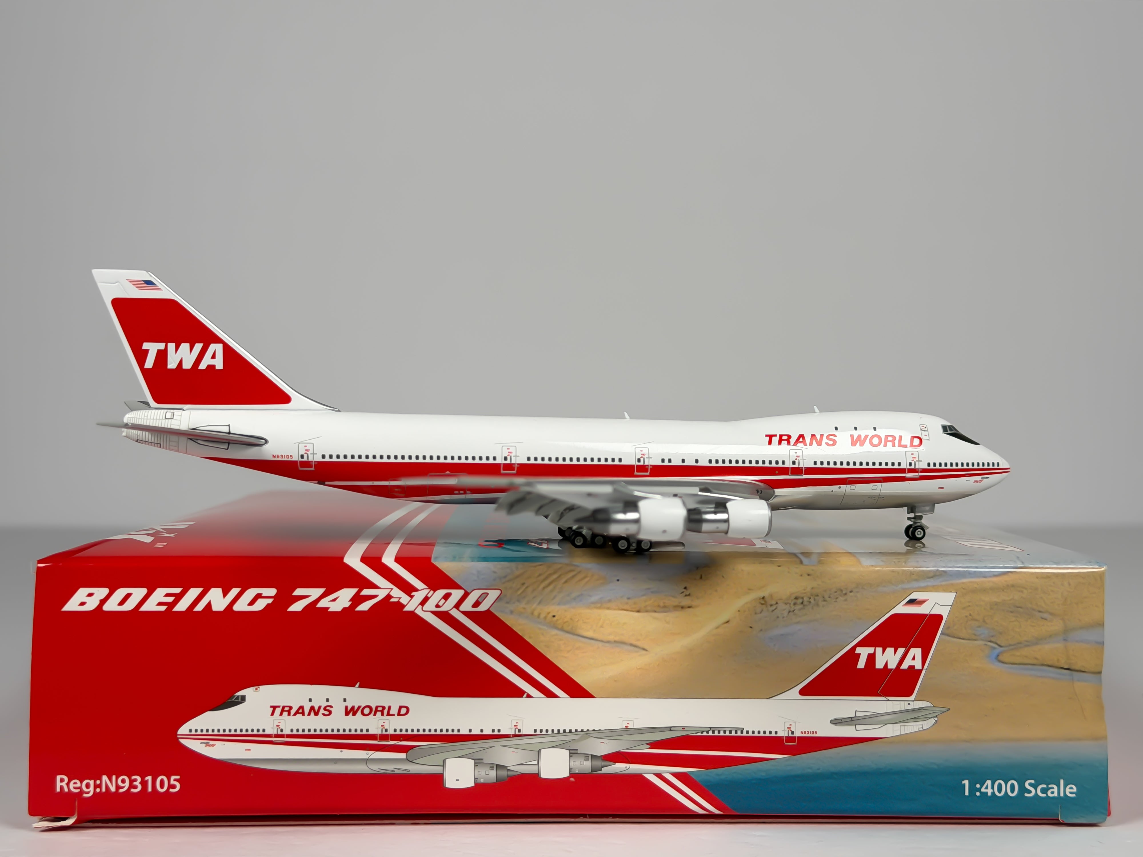 Trans World Airlines (TWA) Boeing 747-100 1:400 HX Models N93105 (B551703PF)