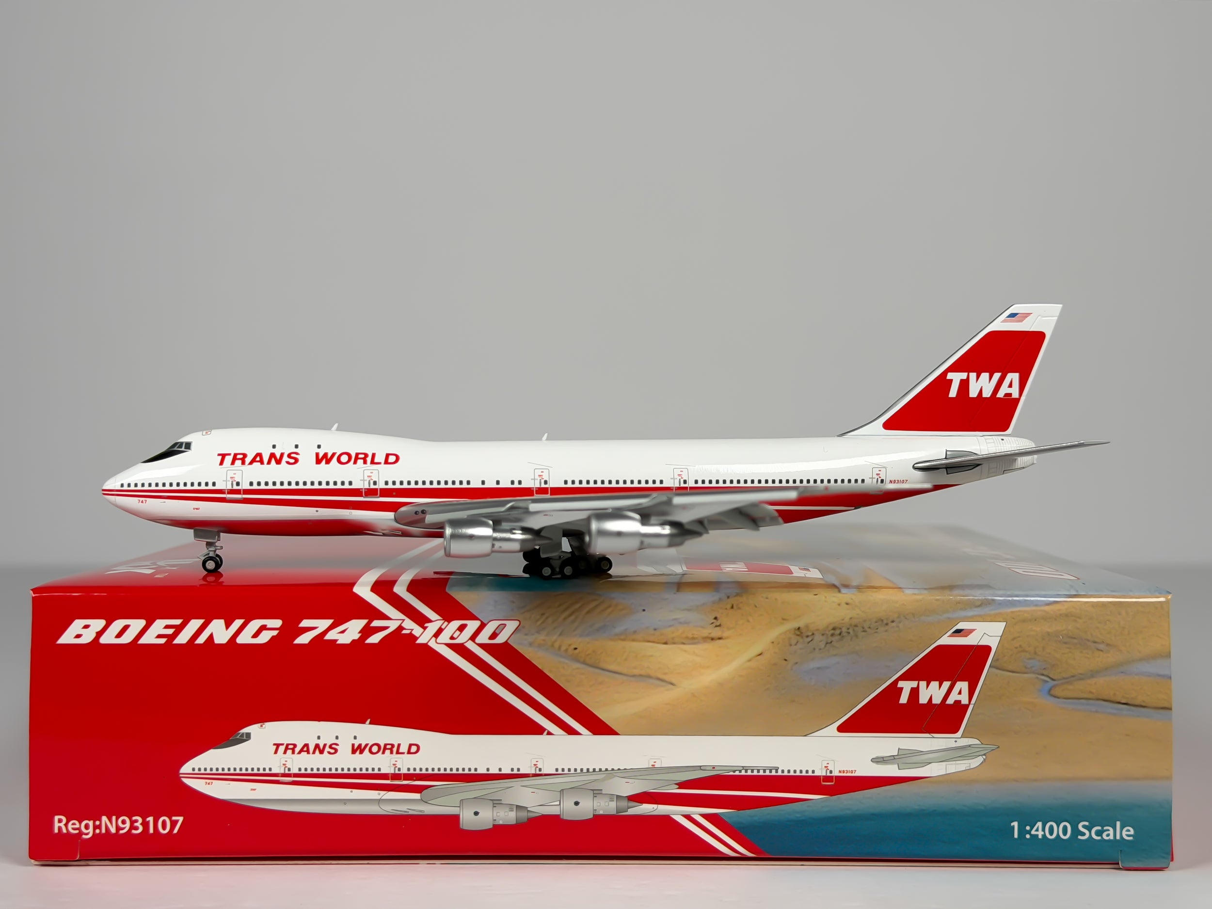 Trans World Airlines (TWA) Boeing 747-100 1:400 HX Models N93107 (B551704PF)