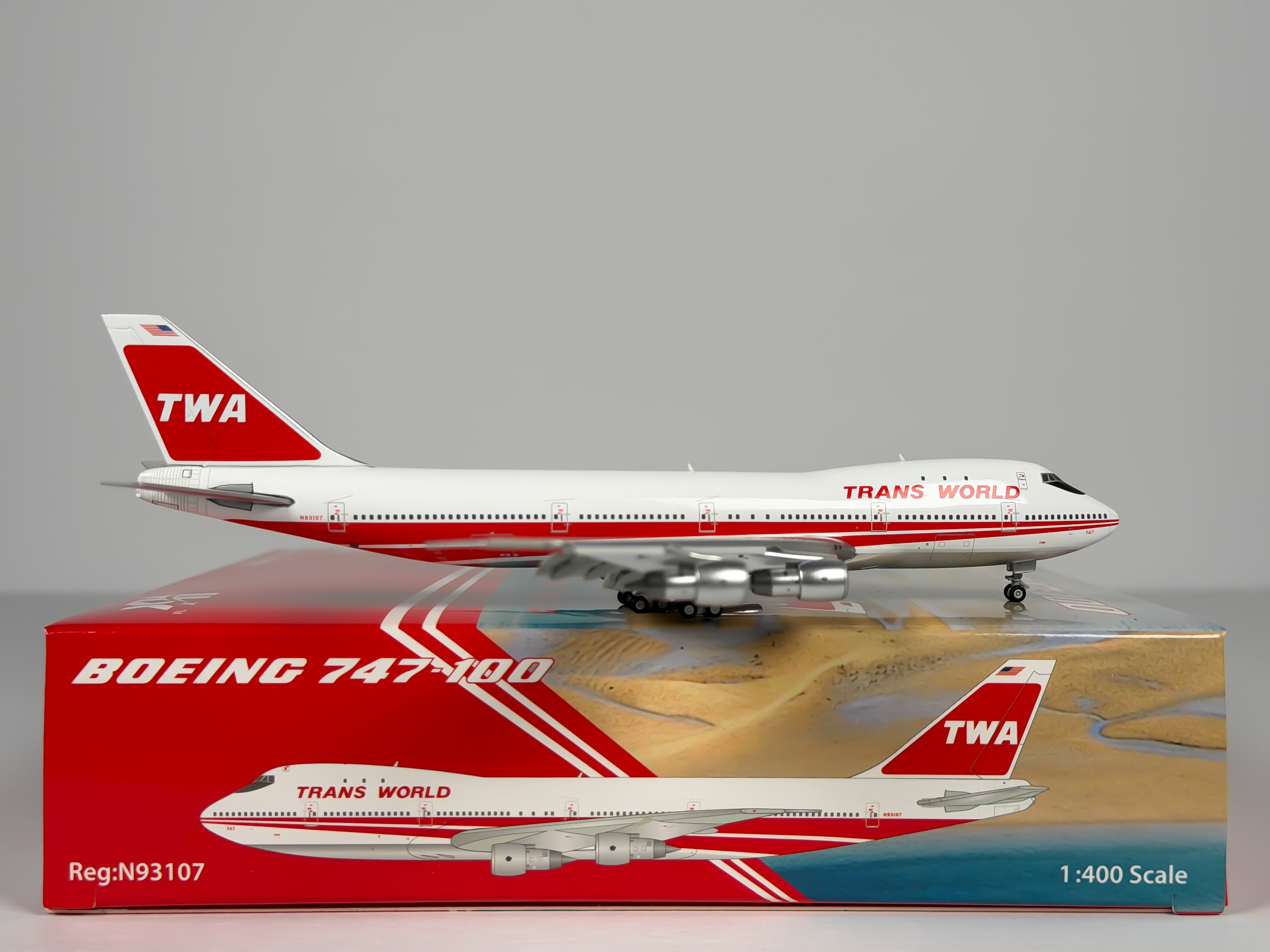 Trans World Airlines (TWA) Boeing 747-100 1:400 HX Models N93107 (B551704PF)