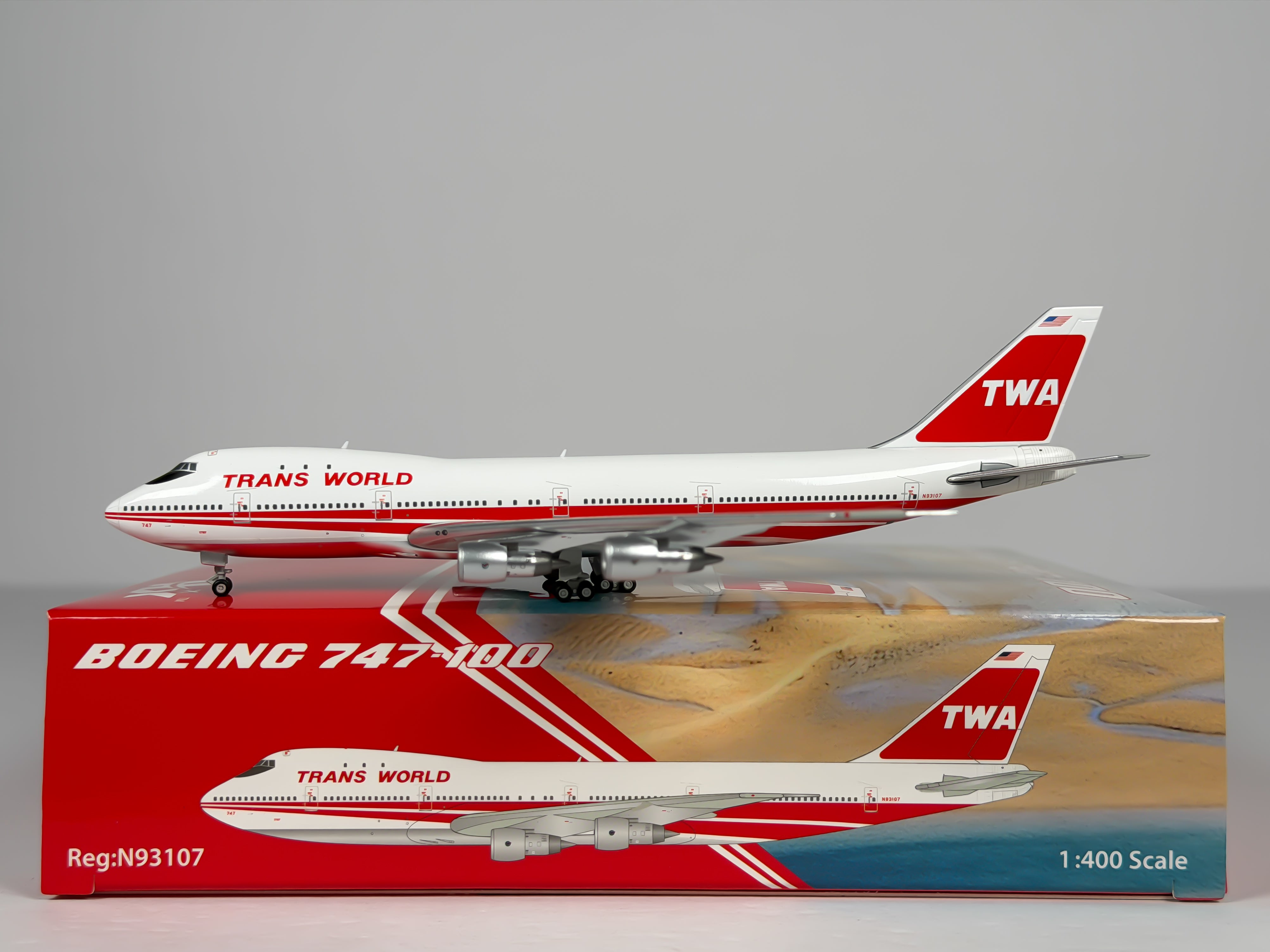 Trans World Airlines (TWA) Boeing 747-100 1:400 HX Models N93107 (B551704P)