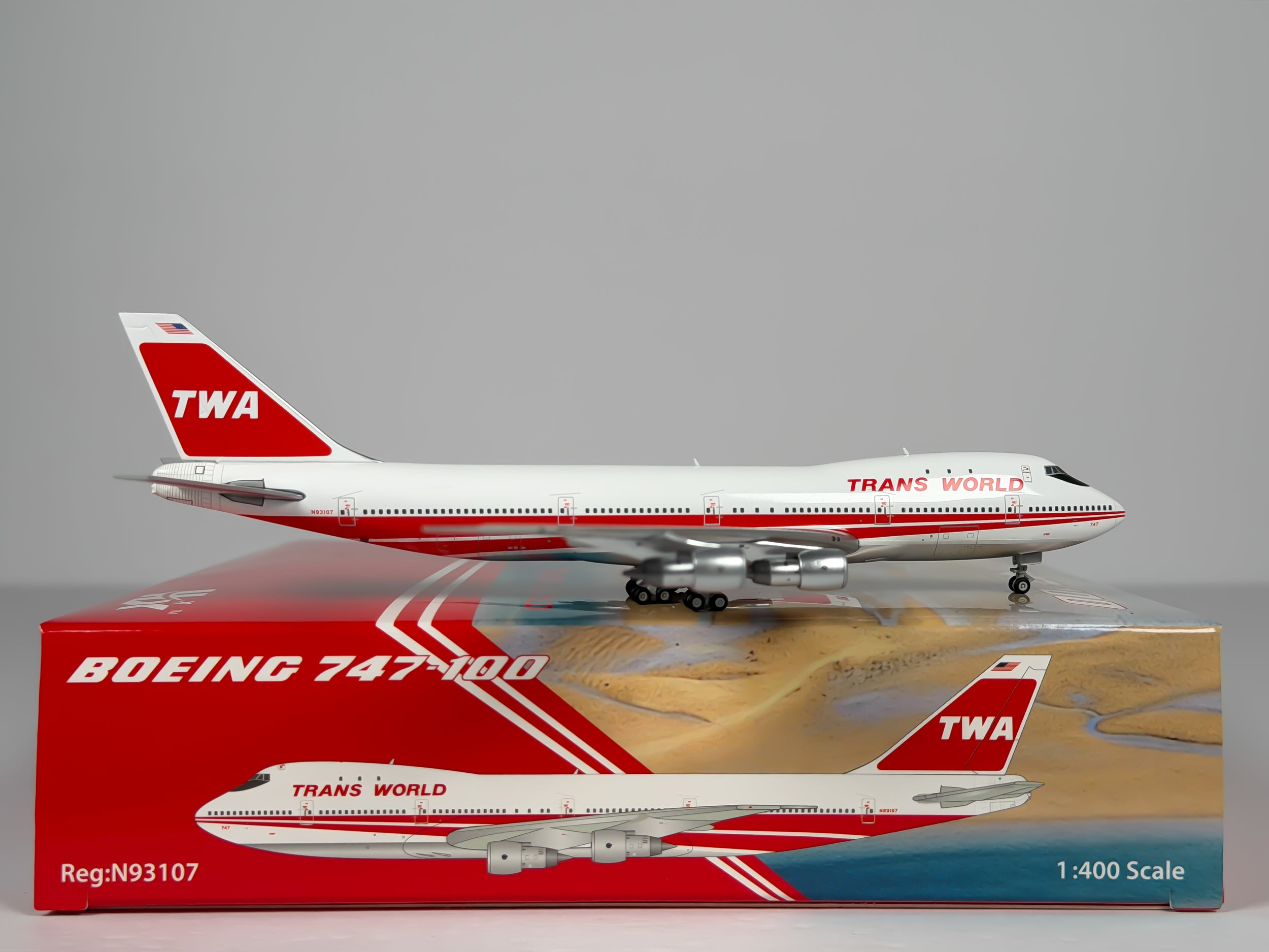 Trans World Airlines (TWA) Boeing 747-100 1:400 HX Models N93107 (B551704P)