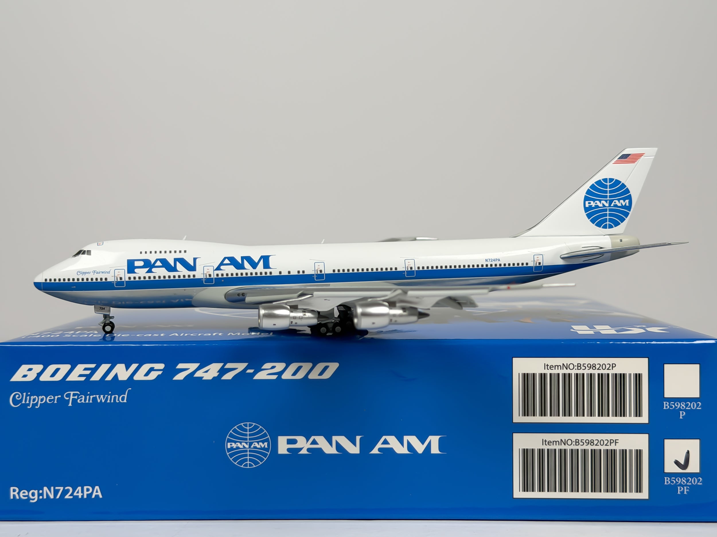 Pan American Boeing 747-200 1:400 HX Models N724PA (B598202PF)
