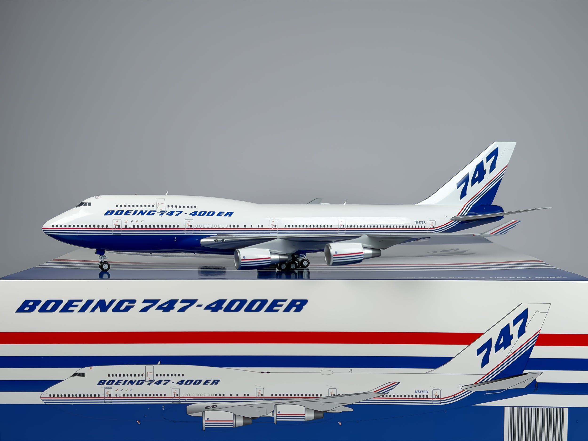Boeing House Boeing 747-400 1:400 HX Models N747ER (B611601F)