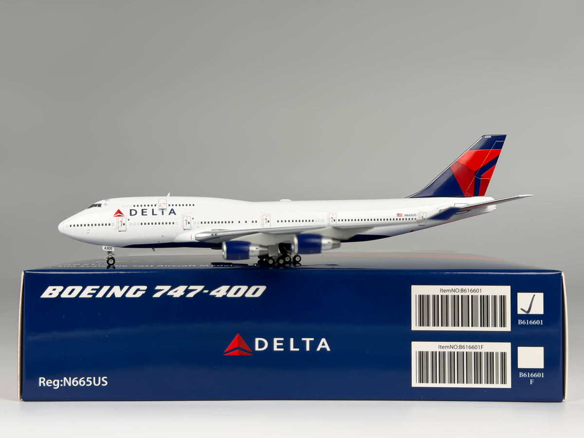 Delta Air Lines Boeing 747-400 1:400 HX Models N665US (B616601)