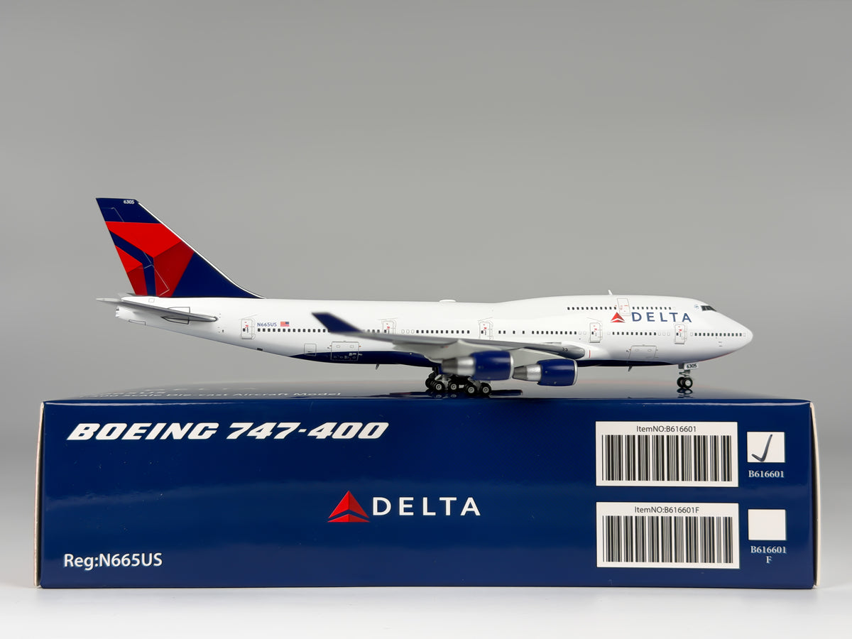 Delta Air Lines Boeing 747-400 1:400 HX Models N665US (B616601)