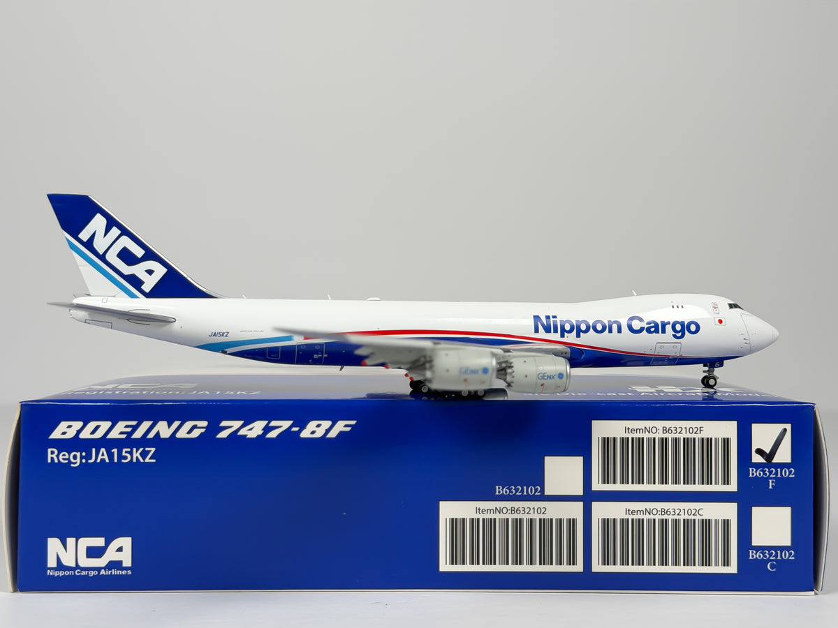 Nippon Cargo Airlines (NCA) Boeing 747-8F 1:400 HX Models JA15KZ (B632102F)