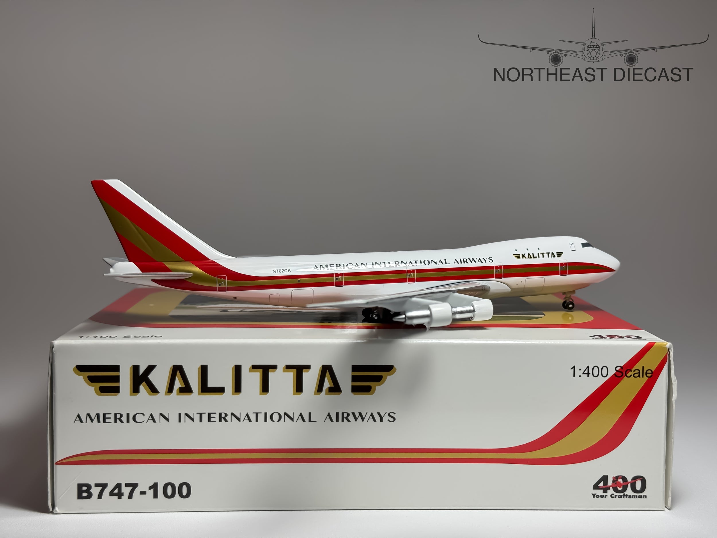 American International Boeing 747-100F 1:400 Aeroclassics N702CK (BB4-2003-13B)