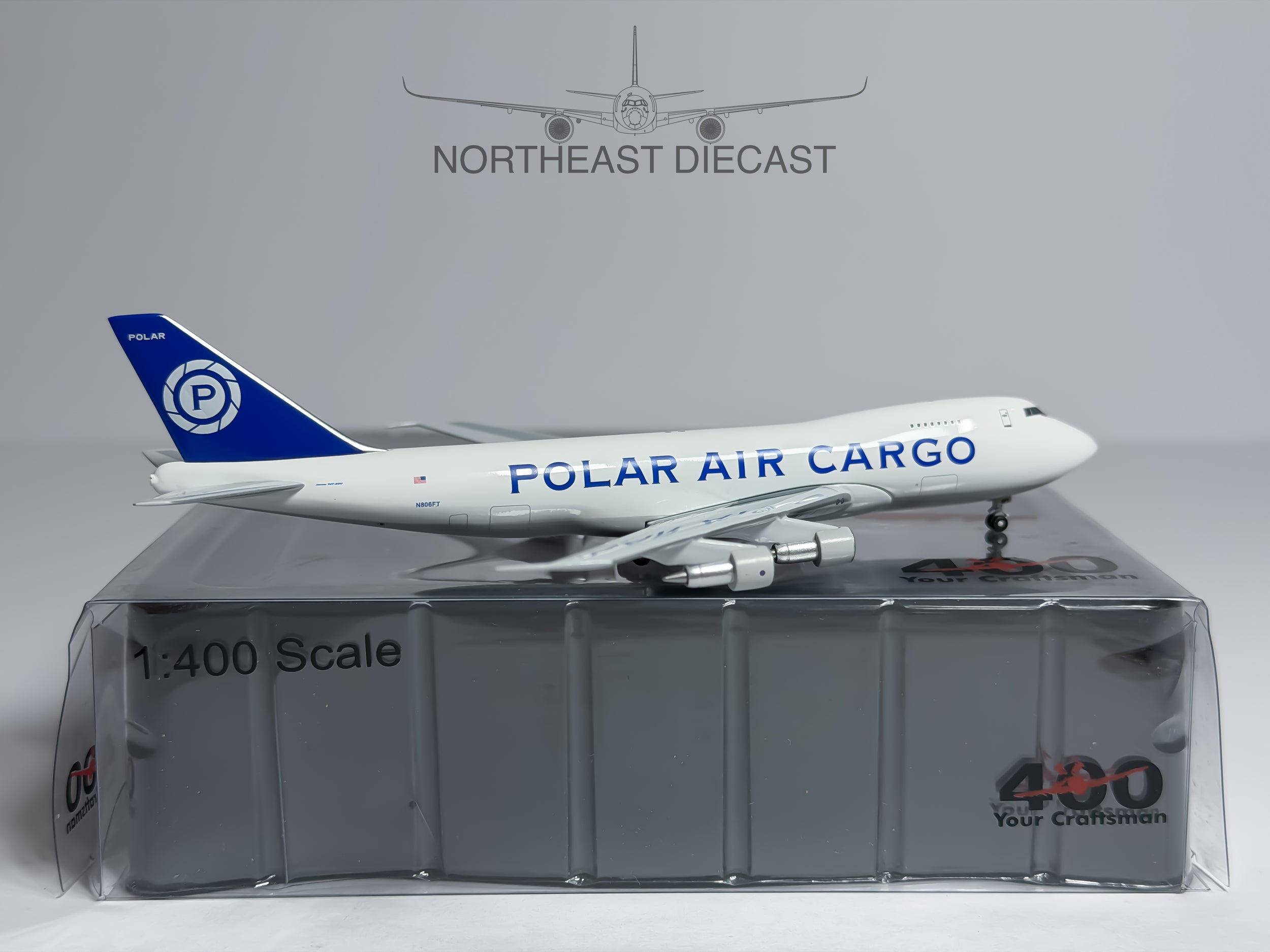 Polar Air Cargo Boeing 747-200F 1:400 Big Bird N806FT (BB4-2003-26)