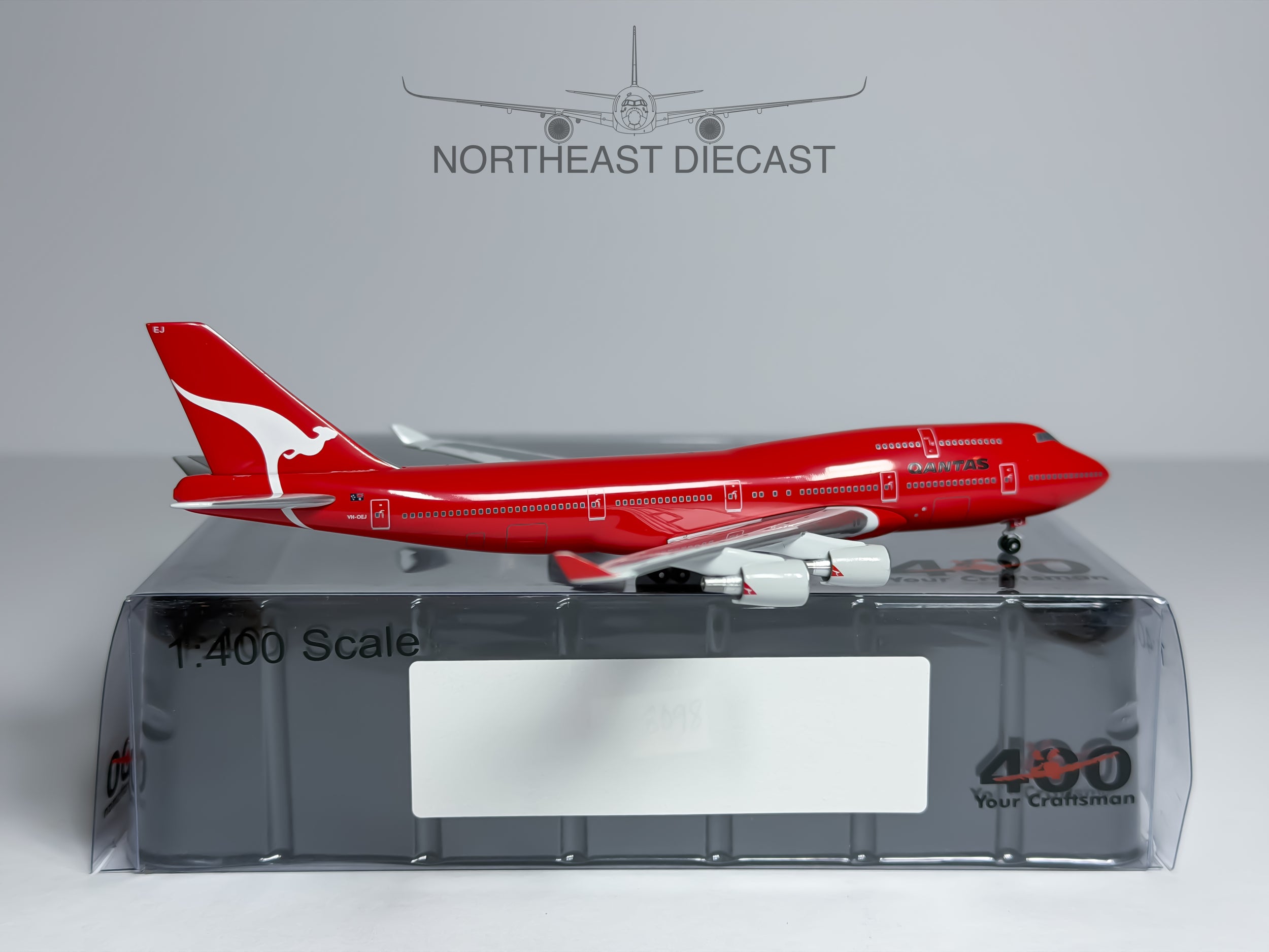 Qantas Airways Boeing 747-400 1:400 Big Bird VH-OEJ (BB4-2003-28)