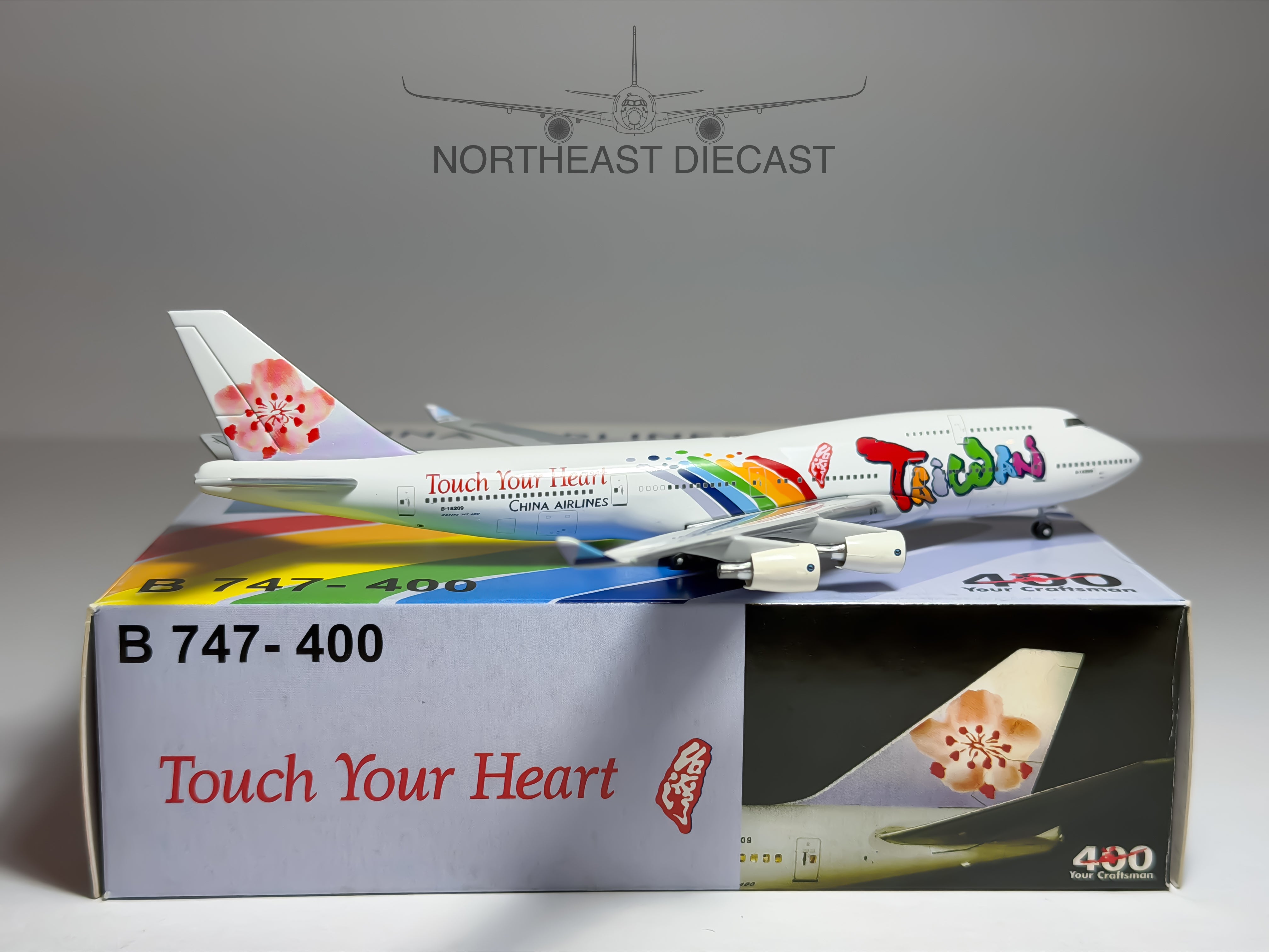 China Airlines Boeing 747-400 1:400 Big Bird B-18209 (BB4-2003-55)