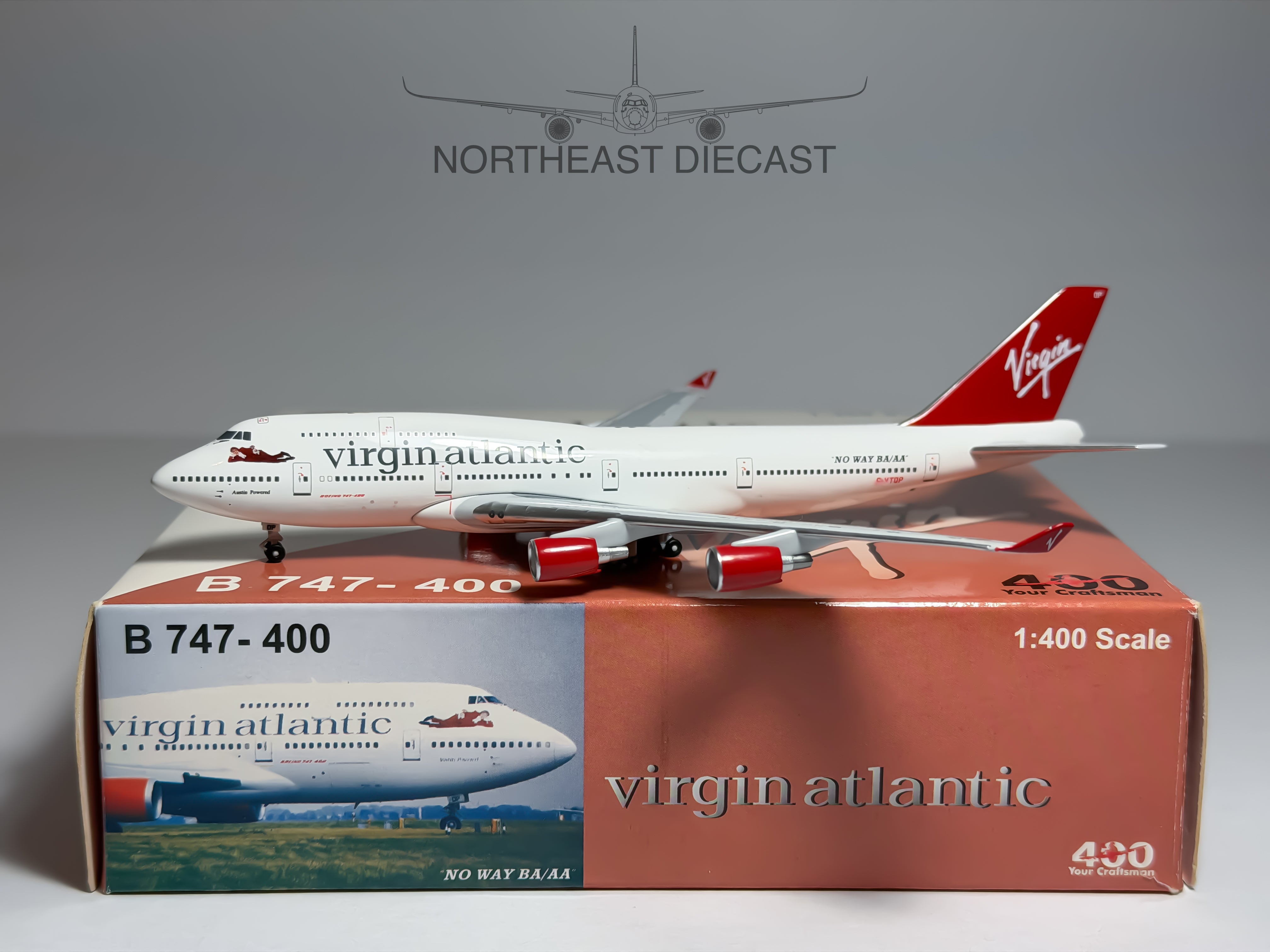 Virgin Atlantic Boeing 747-400 1:400 Big Bird G-VTOP (BB4-2004-02)