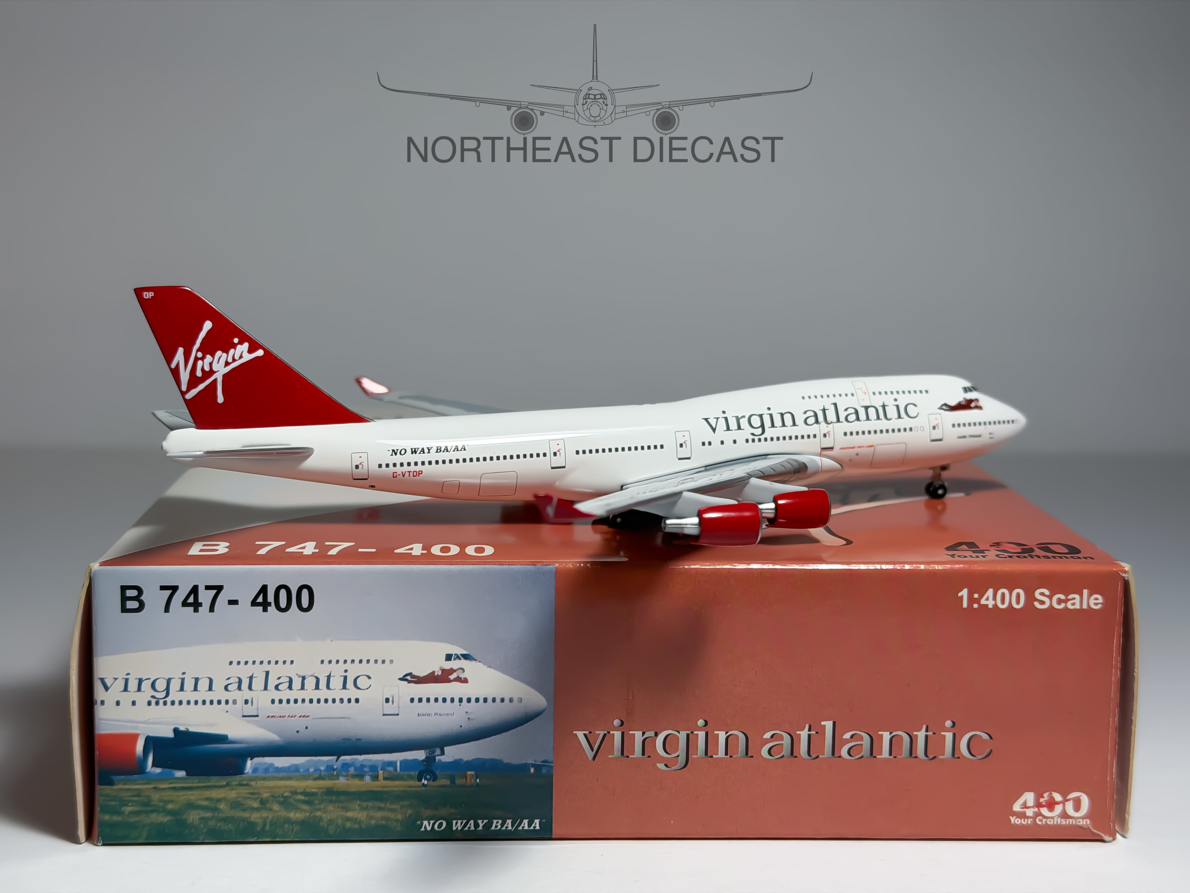 Virgin Atlantic Boeing 747-400 1:400 Big Bird G-VTOP (BB4-2004-02)