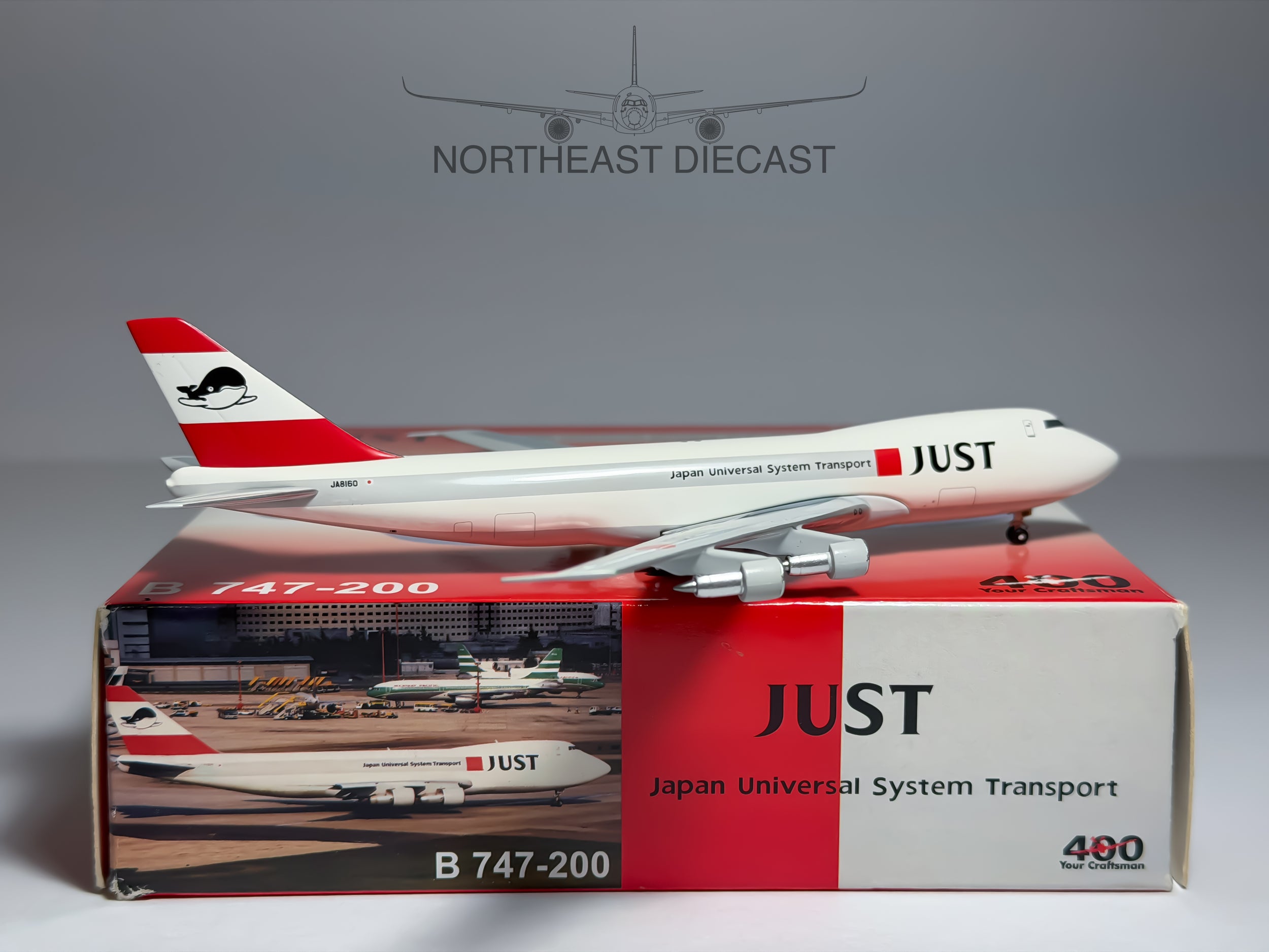 JUST Boeing 747-200F 1:400 Big Bird JA8160 (BB4-2004-08)