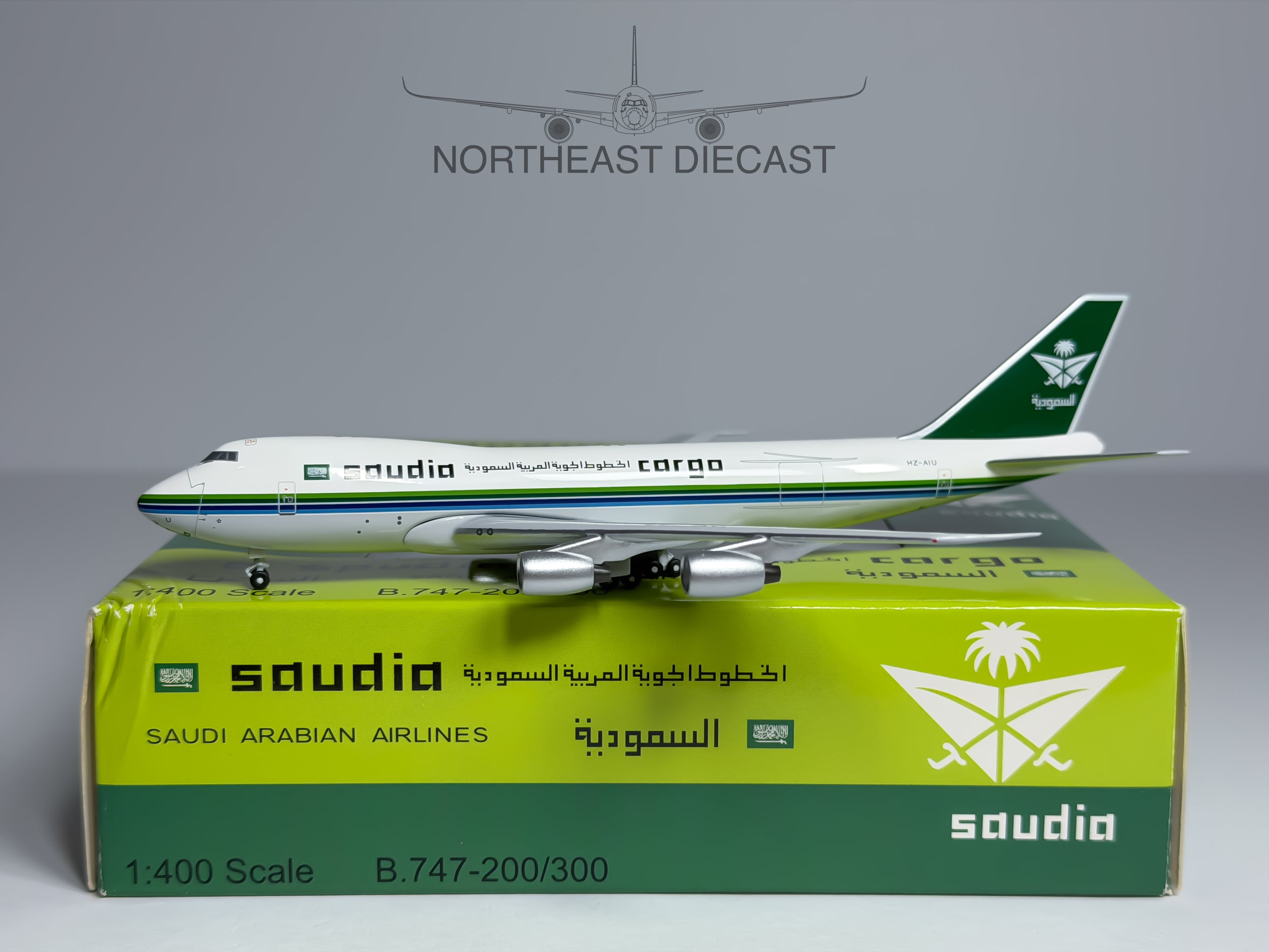 Saudia Cargo Boeing 747-200F 1:400 Aeroclassics HZ-AIU (BB4-2004-54)