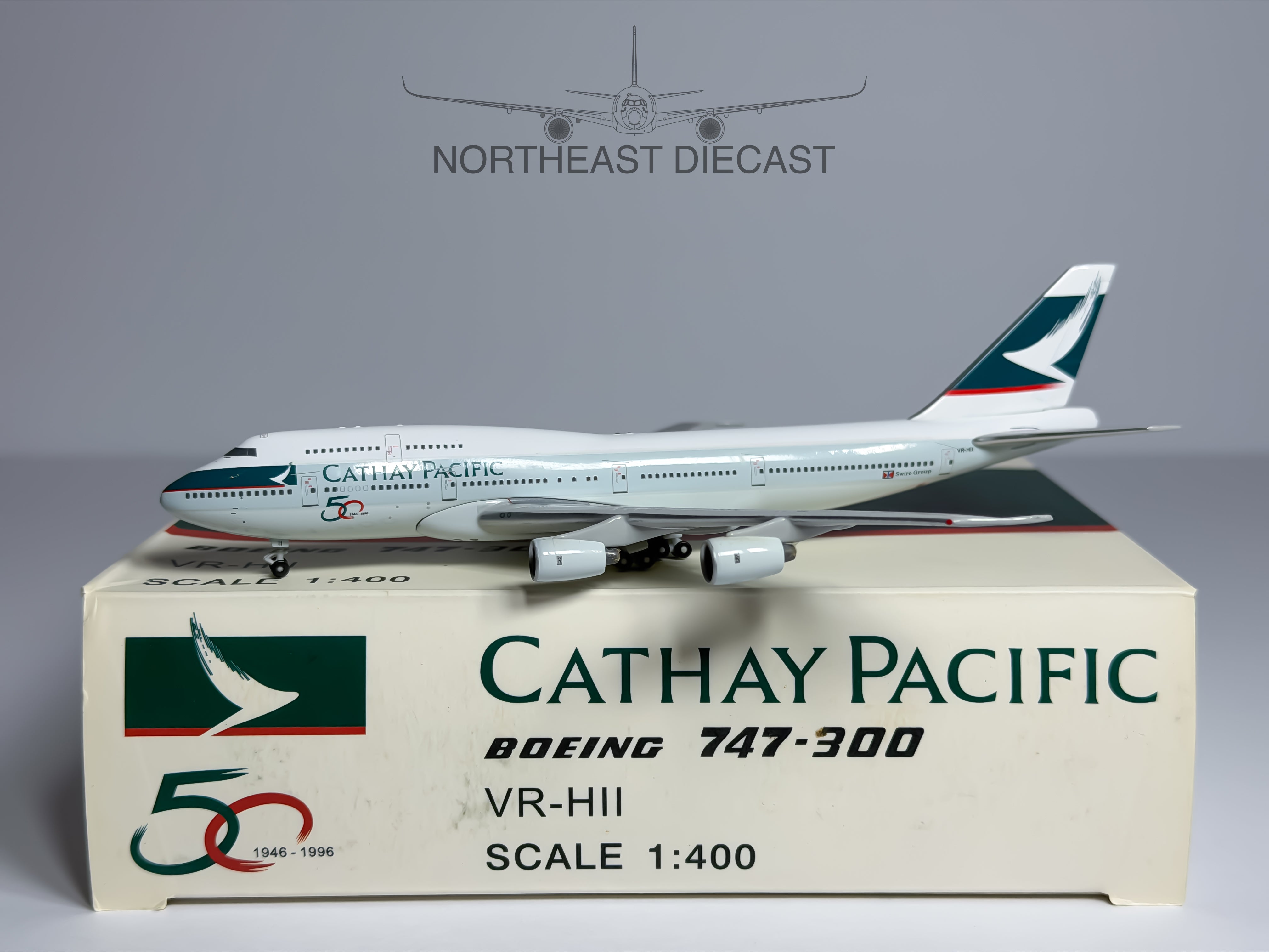 Cathay Pacific Boeing 747-300 1:400 Big Bird VR-HII (BB4-2015-01B)