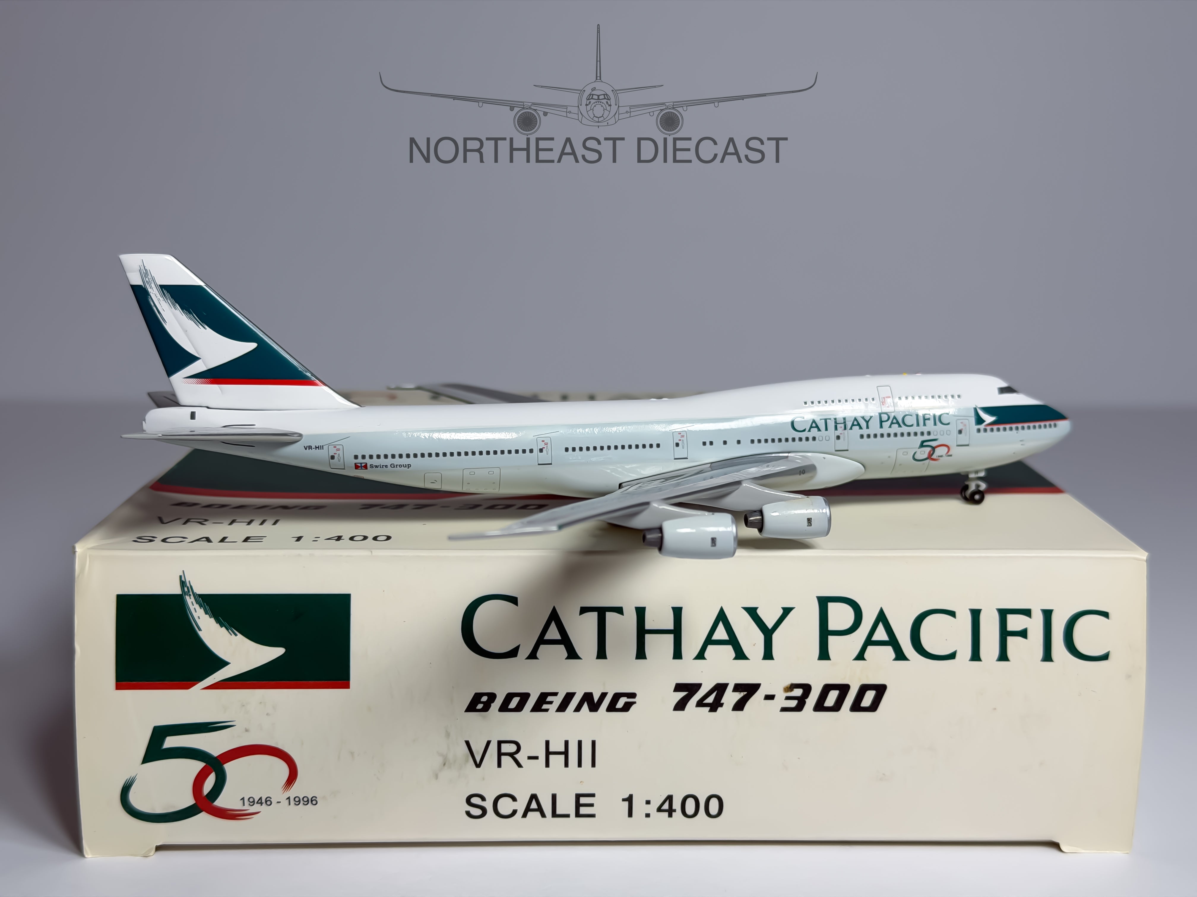 Cathay Pacific Boeing 747-300 1:400 Big Bird VR-HII (BB4-2015-01B)