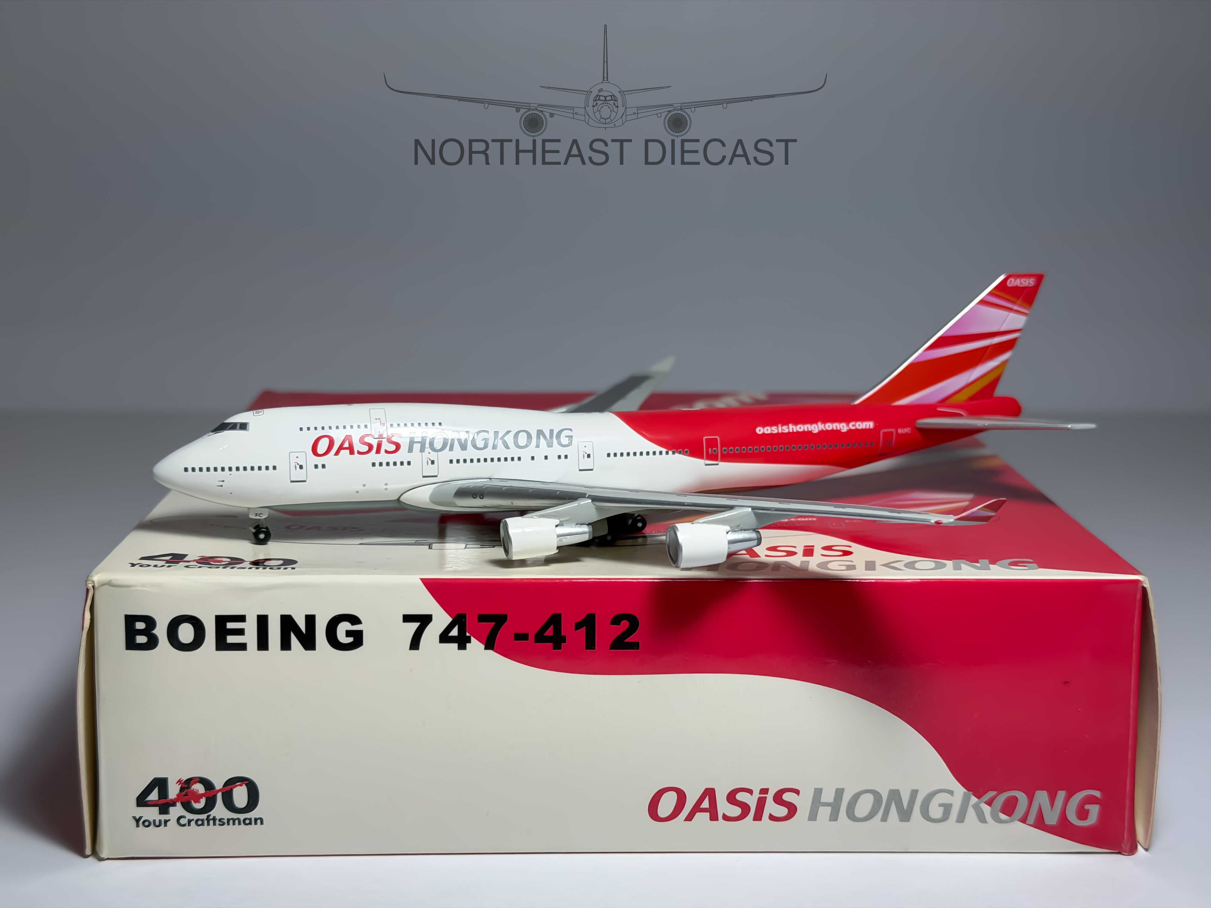 Oasis Hong Kong Boeing 747-400 1:400 Big Bird B-LFC (BB4BLFC)