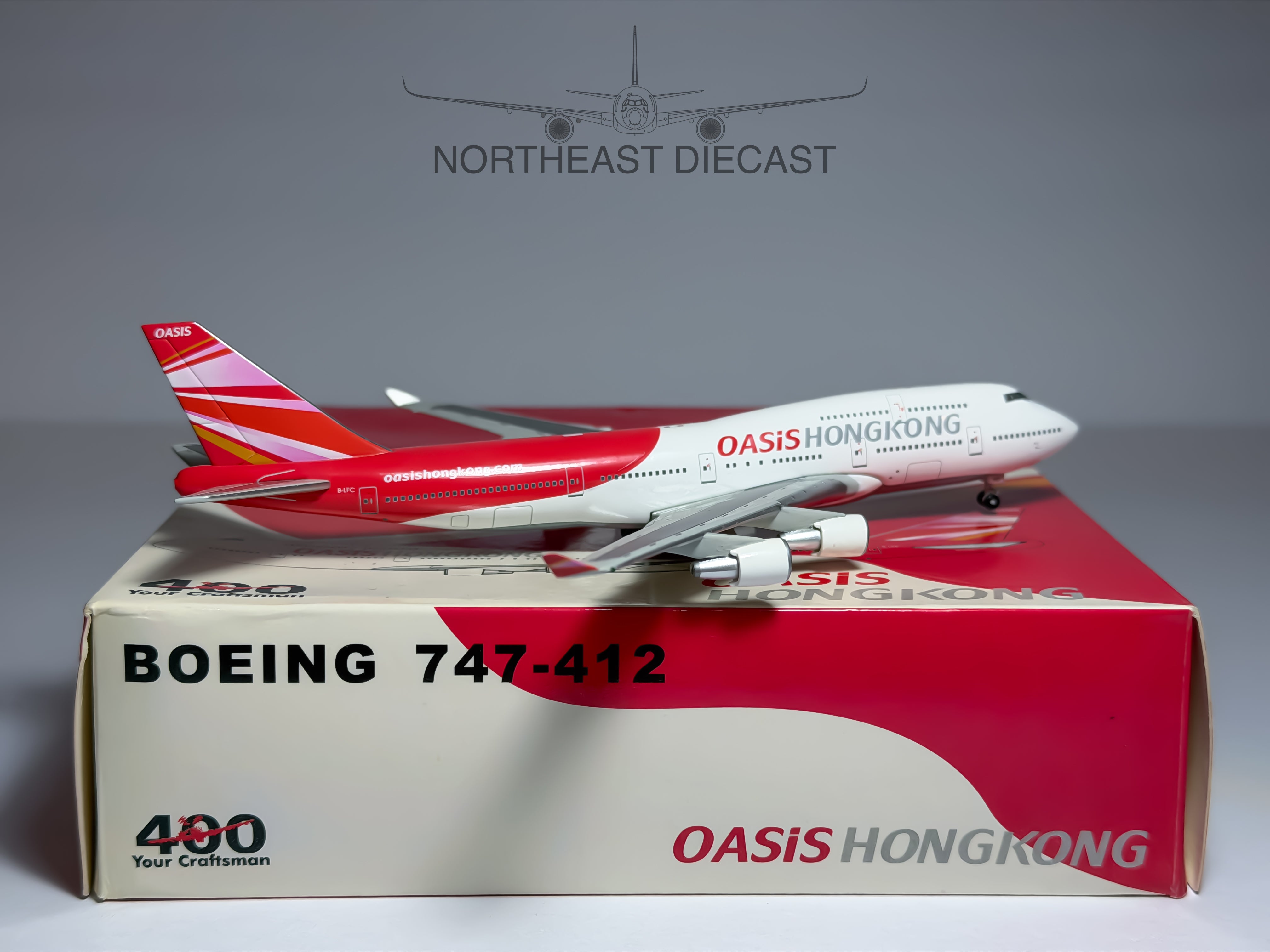 Oasis Hong Kong Boeing 747-400 1:400 Big Bird B-LFC (BB4BLFC)
