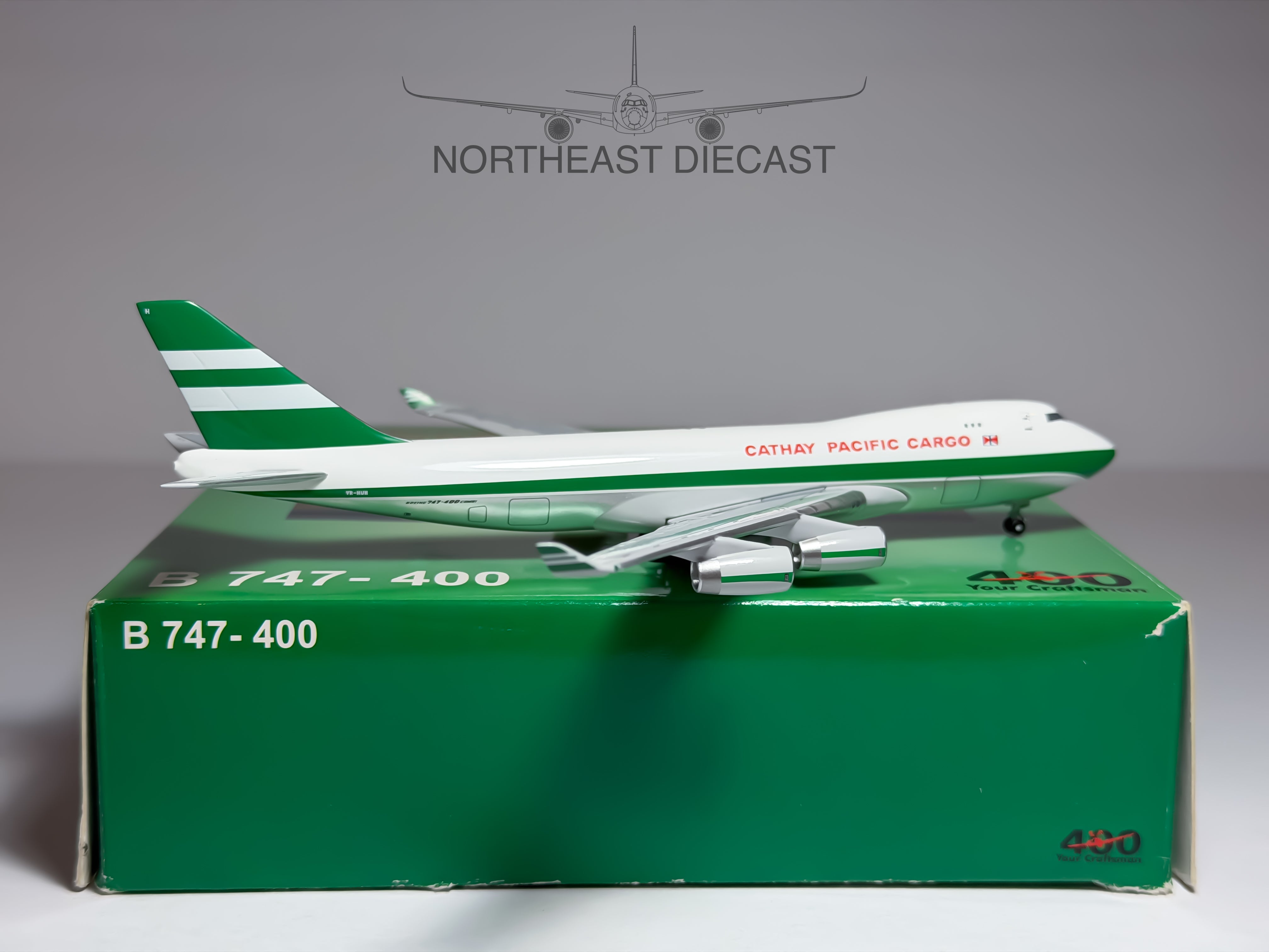 Cathay Pacific Boeing 747-400 1:400 Big Bird VR-HUH (BB4VRHUH)