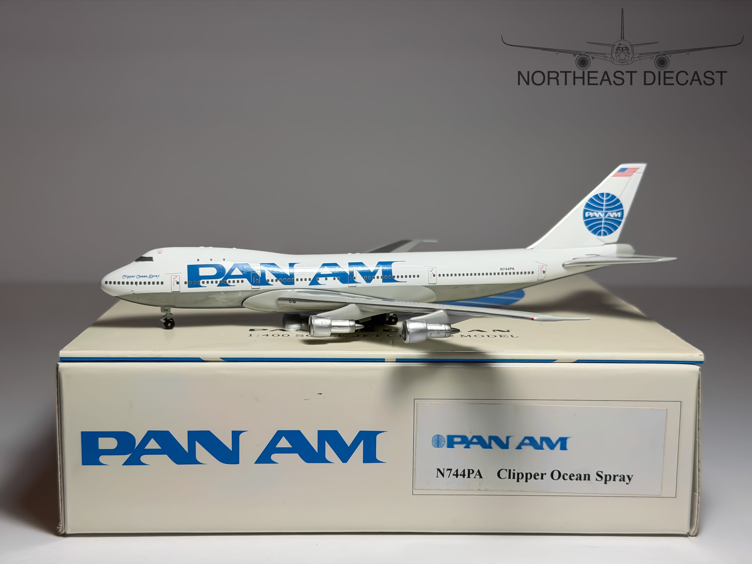 Pan American Boeing 747-100 1:400 Blue Box N744PA (BBN744PA)