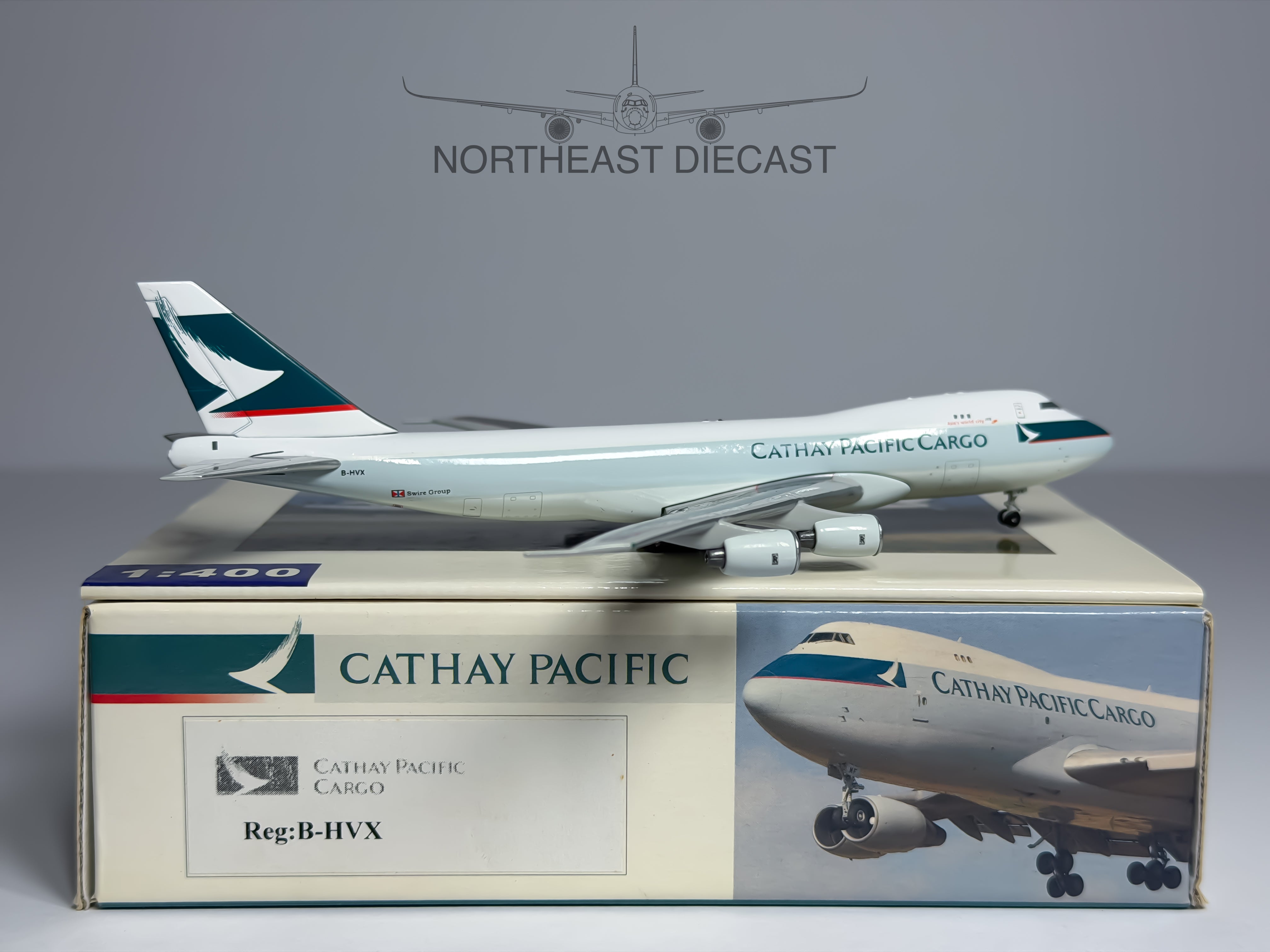Cathay Pacific Cargo Boeing 747-200F 1:400 Blue Box B-HVX (BBXBHVX)