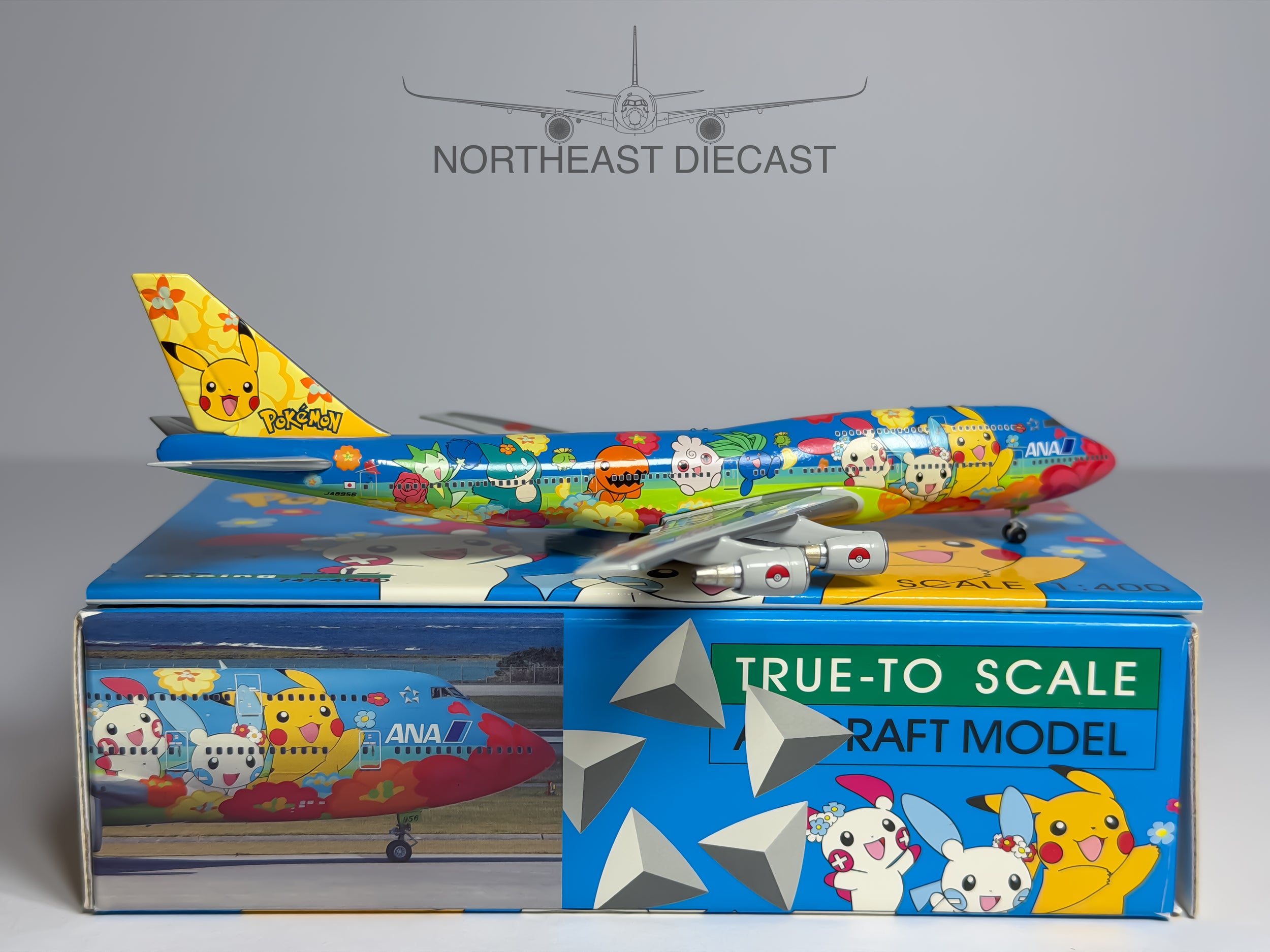 ANA All Nippon Airways Boeing 747-400 1:400 Blue Box JA8956 (BBXJA8956)