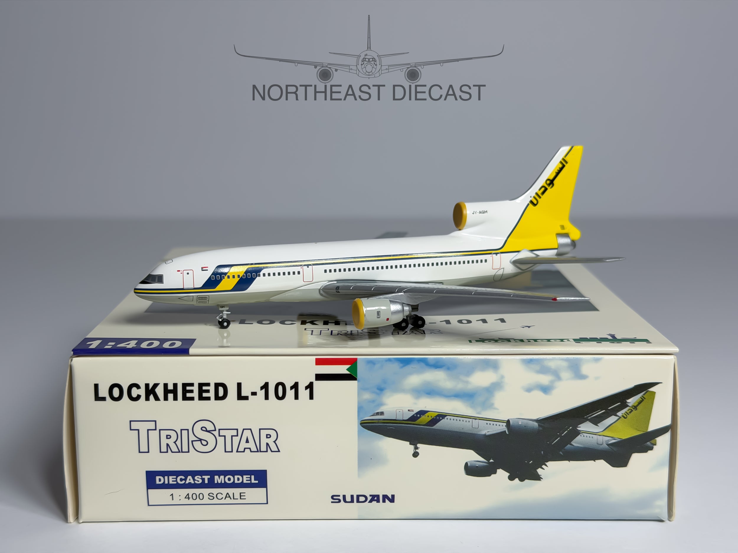 Sudan Airways Lockheed L-1011-500 1:400 Blue Box JY-AGH (BBXJYAGH)