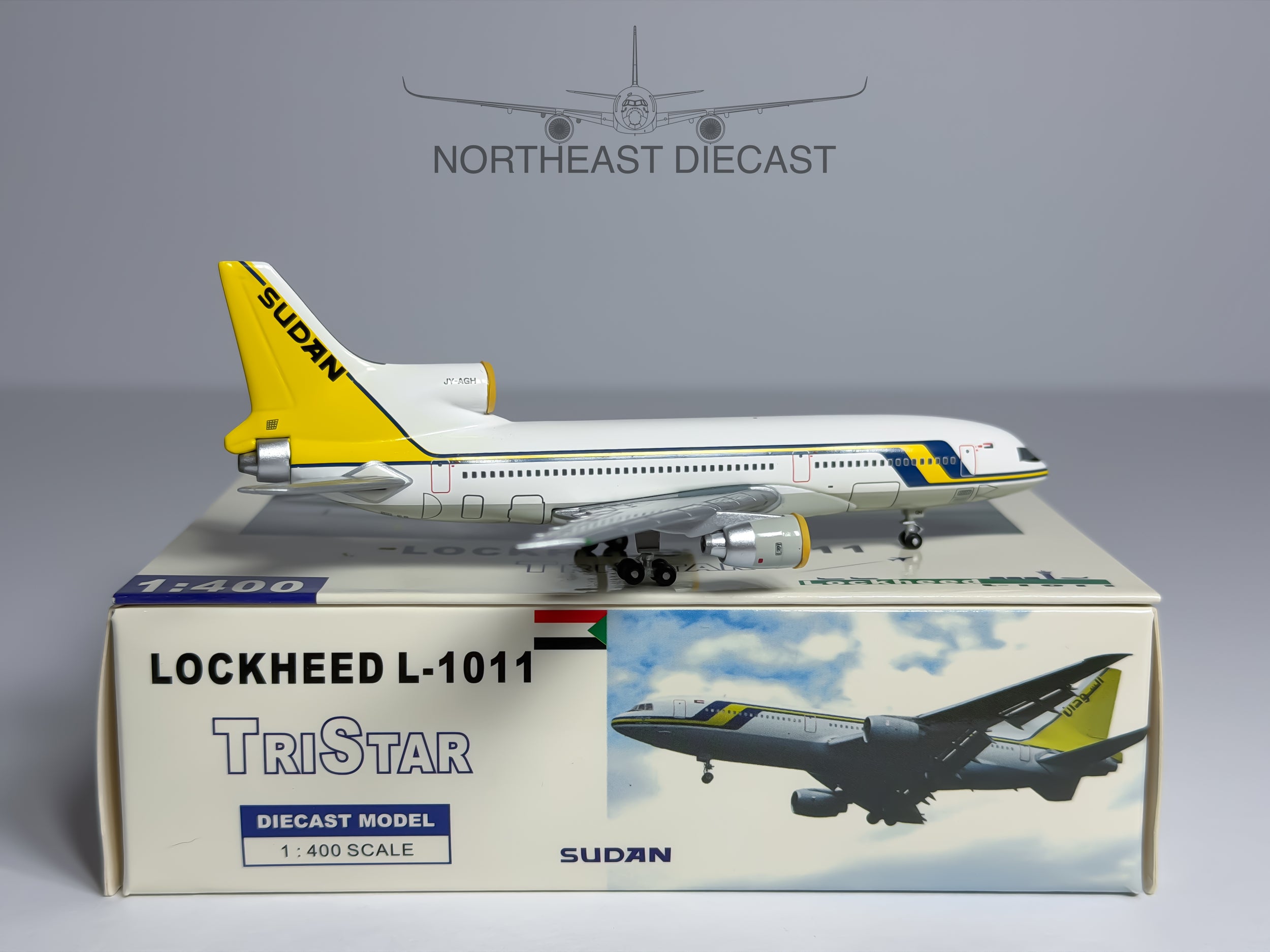 Sudan Airways Lockheed L-1011-500 1:400 Blue Box JY-AGH (BBXJYAGH)