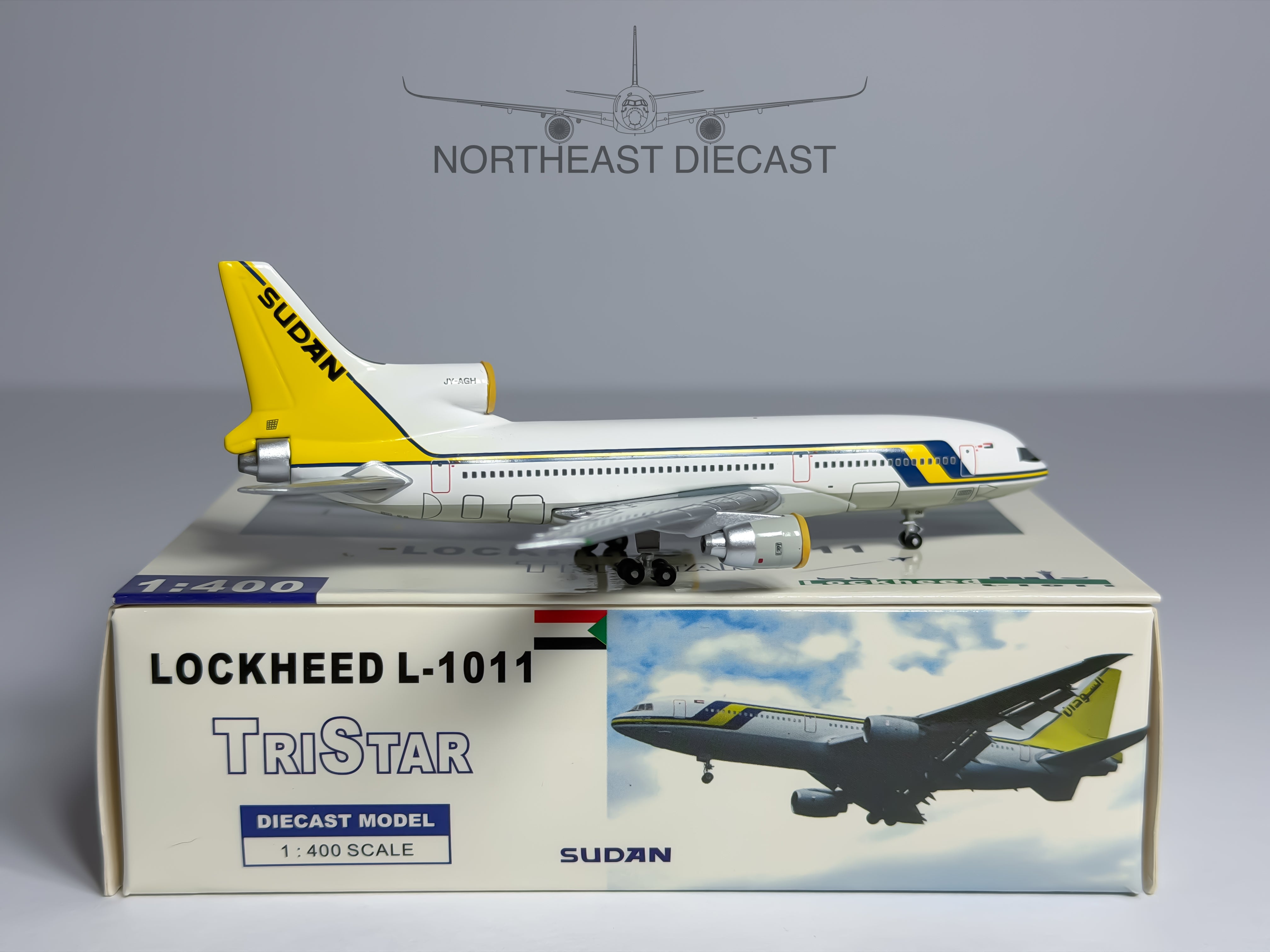 Sudan Airways Lockheed L-1011-500 1:400 Blue Box JY-AGH (BBXJYAGH)