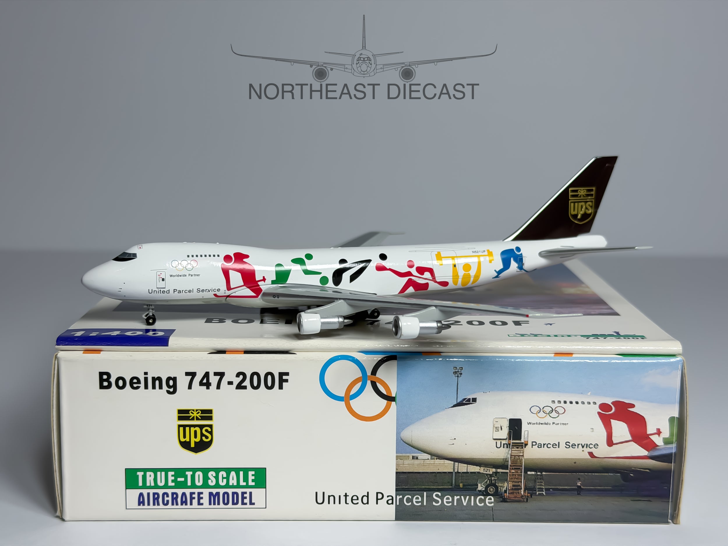United Parcel Service (UPS) Boeing 747-200F 1:400 Blue Box N521UP (BBXN521UP)