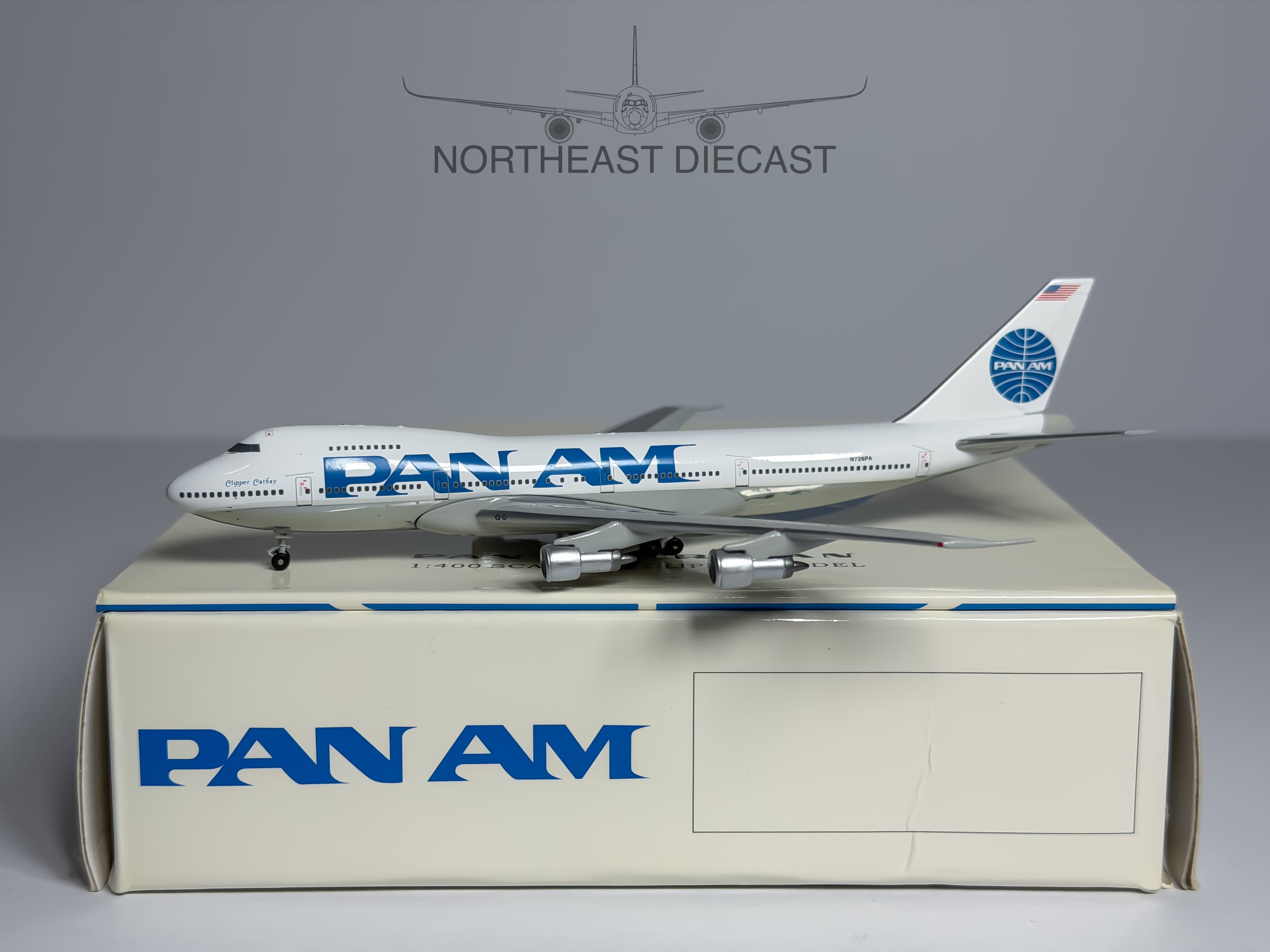 Pan American Boeing 747-200 1:400 Blue Box N726PA (BBXN726PA)