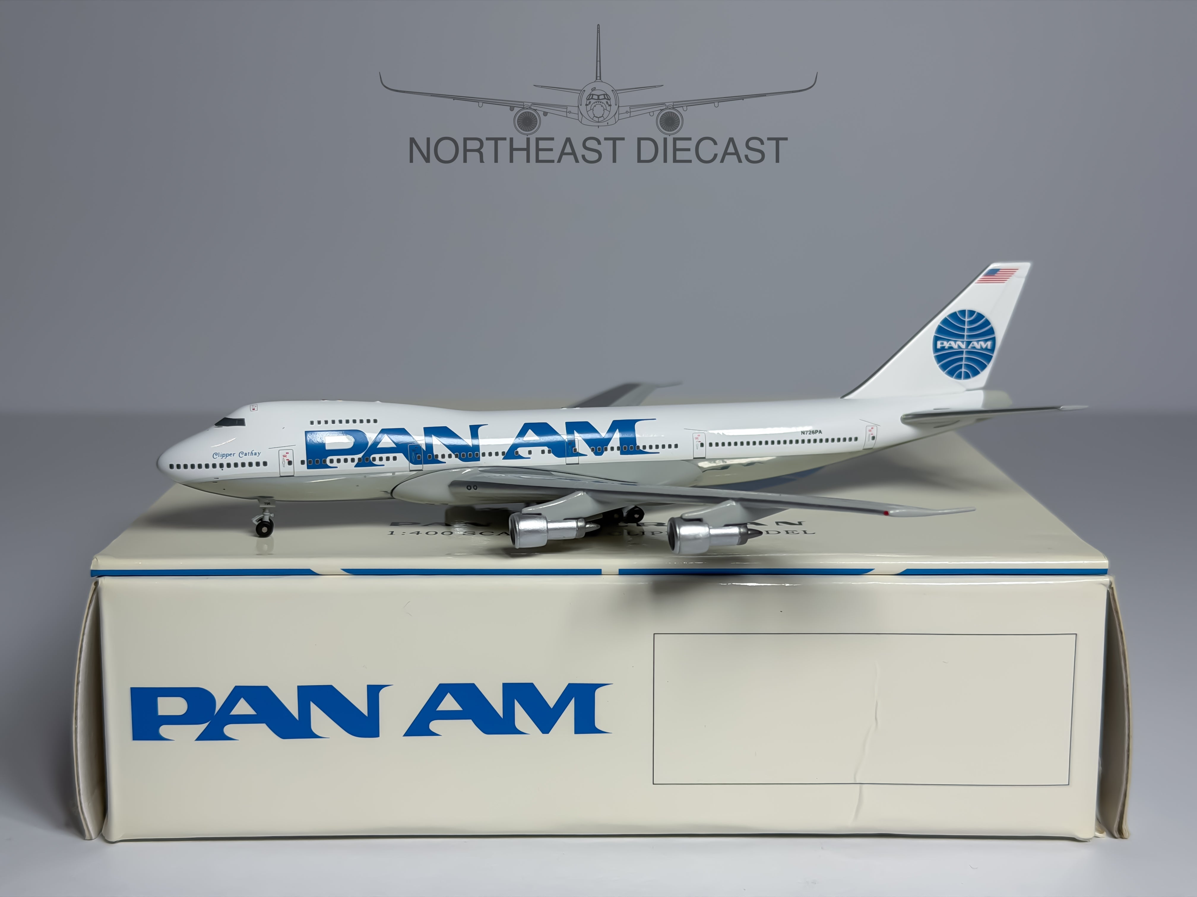 Pan American Boeing 747-200 1:400 Blue Box N726PA (BBXN726PA)
