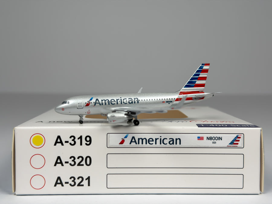 American Airlines Airbus A319 1:400 Aeroclassics N8001N (BBXN8001N)