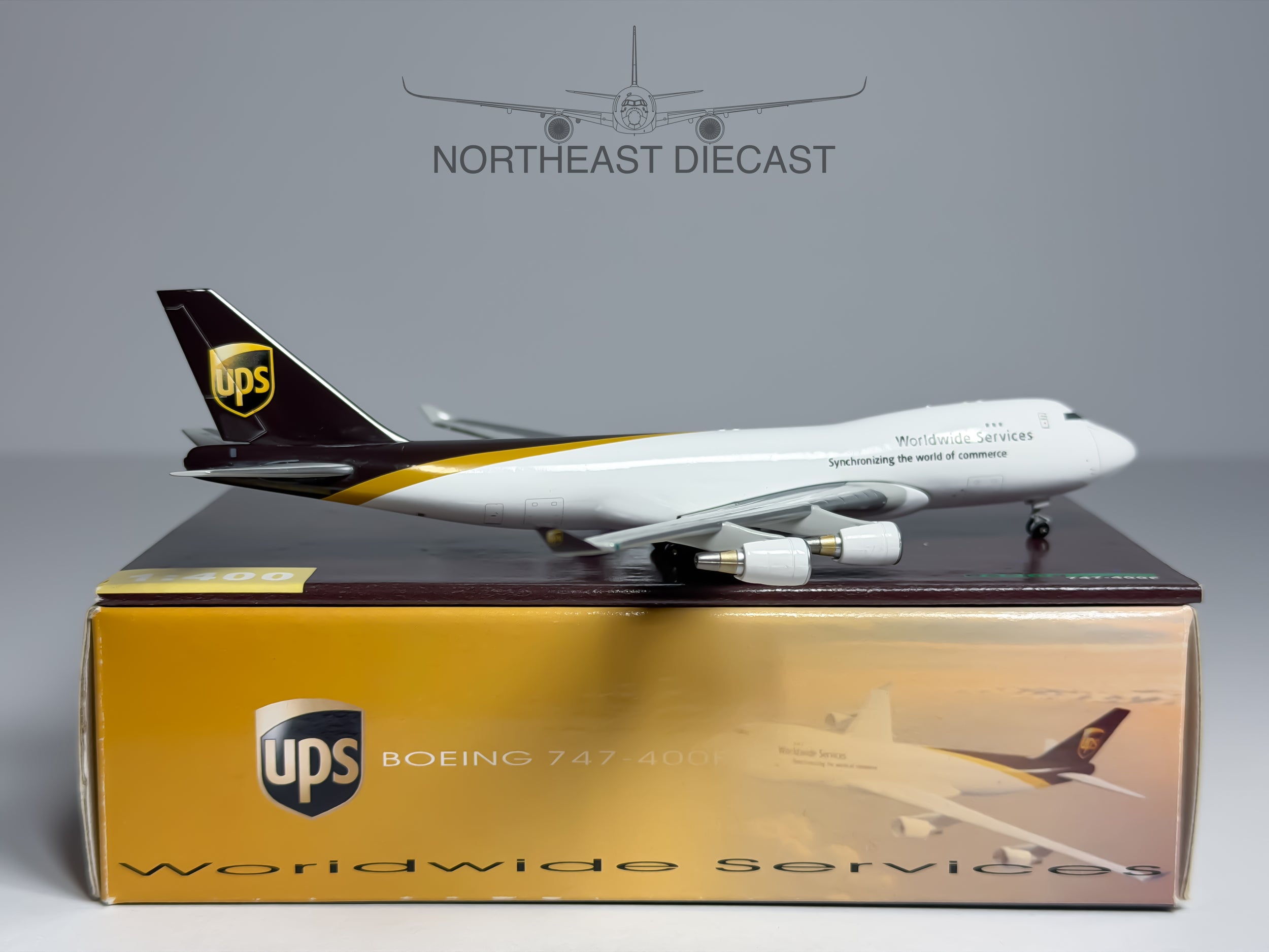 United Parcel Service (UPS) Boeing 747-400 1:400 Blue Box (BBXUPS744)