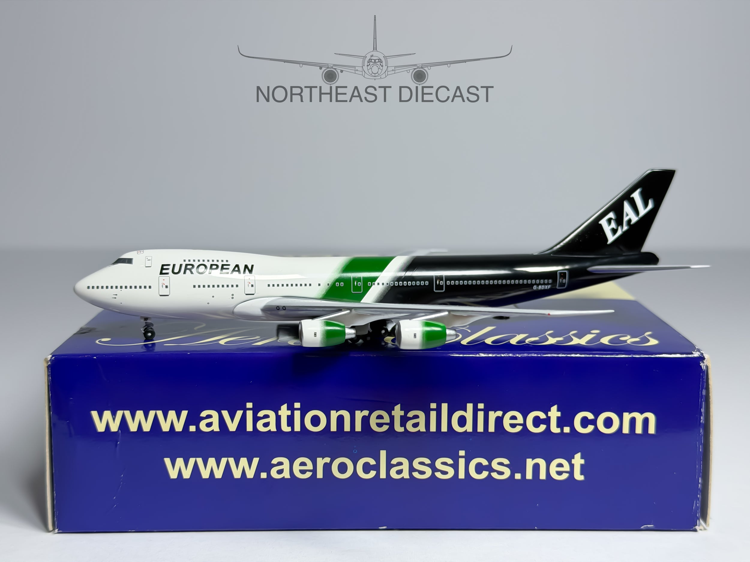 European Air Charter Boeing 747-200 1:400 Aeroclassics G-BDXF (BIAEAF012)