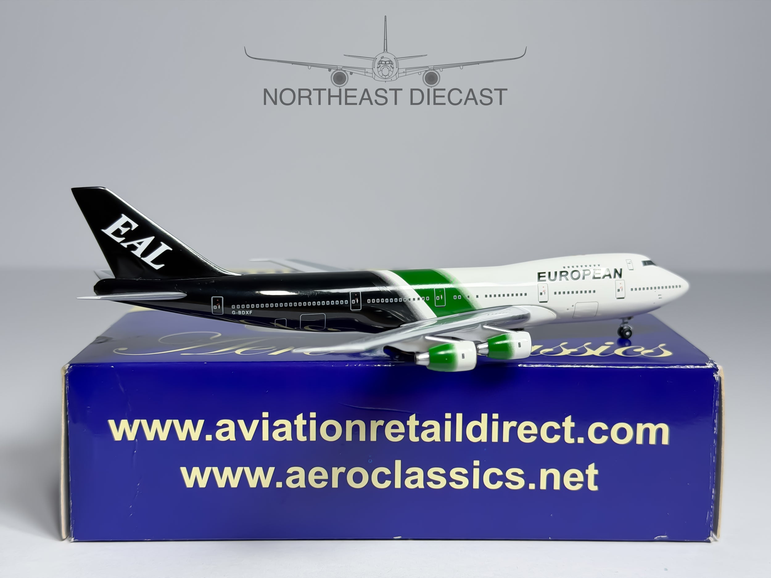 European Air Charter Boeing 747-200 1:400 Aeroclassics G-BDXF (BIAEAF012)