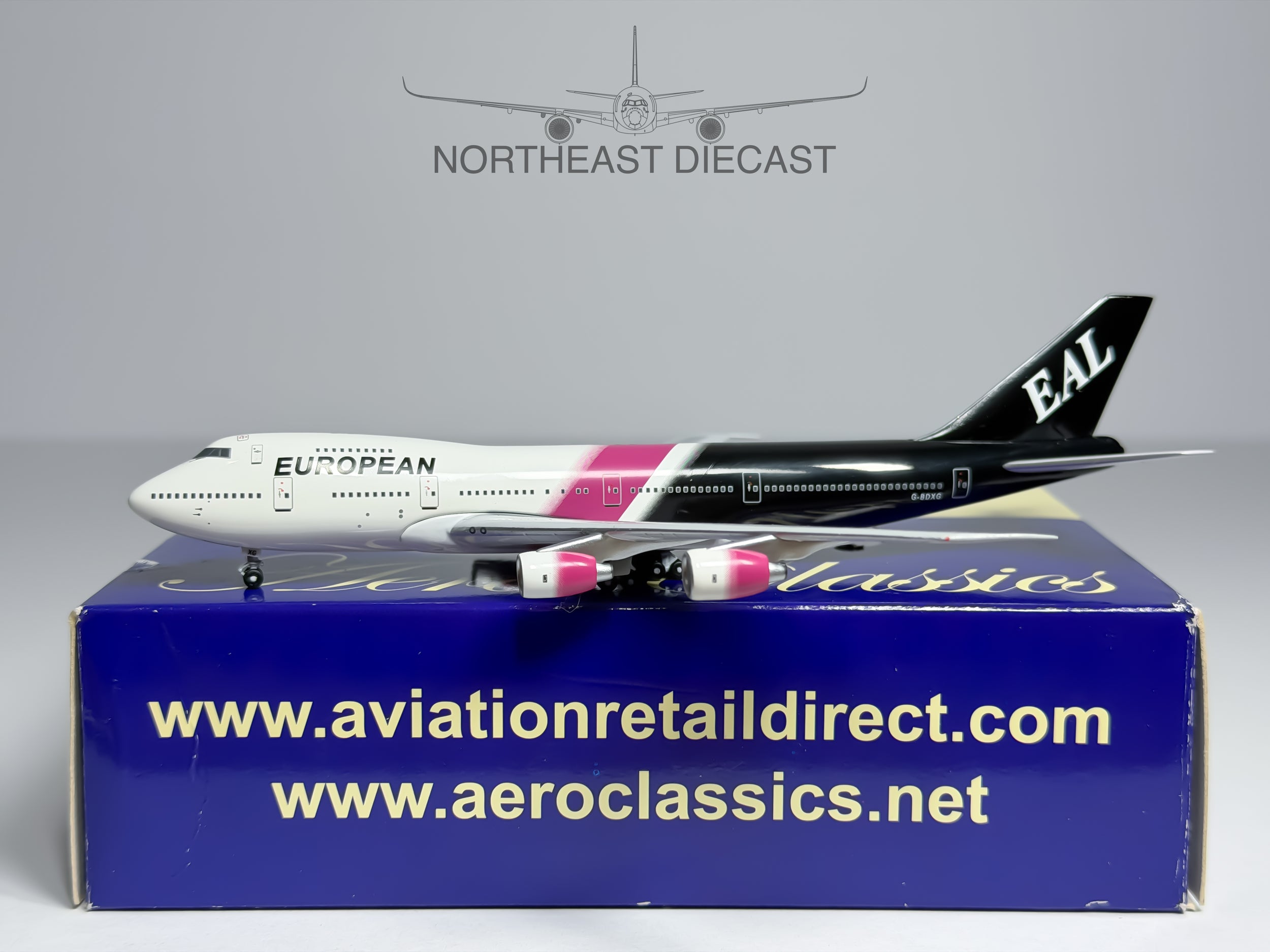European Air Charter Boeing 747-200 1:400 Aeroclassics G-BDXG (BIAEAF013)