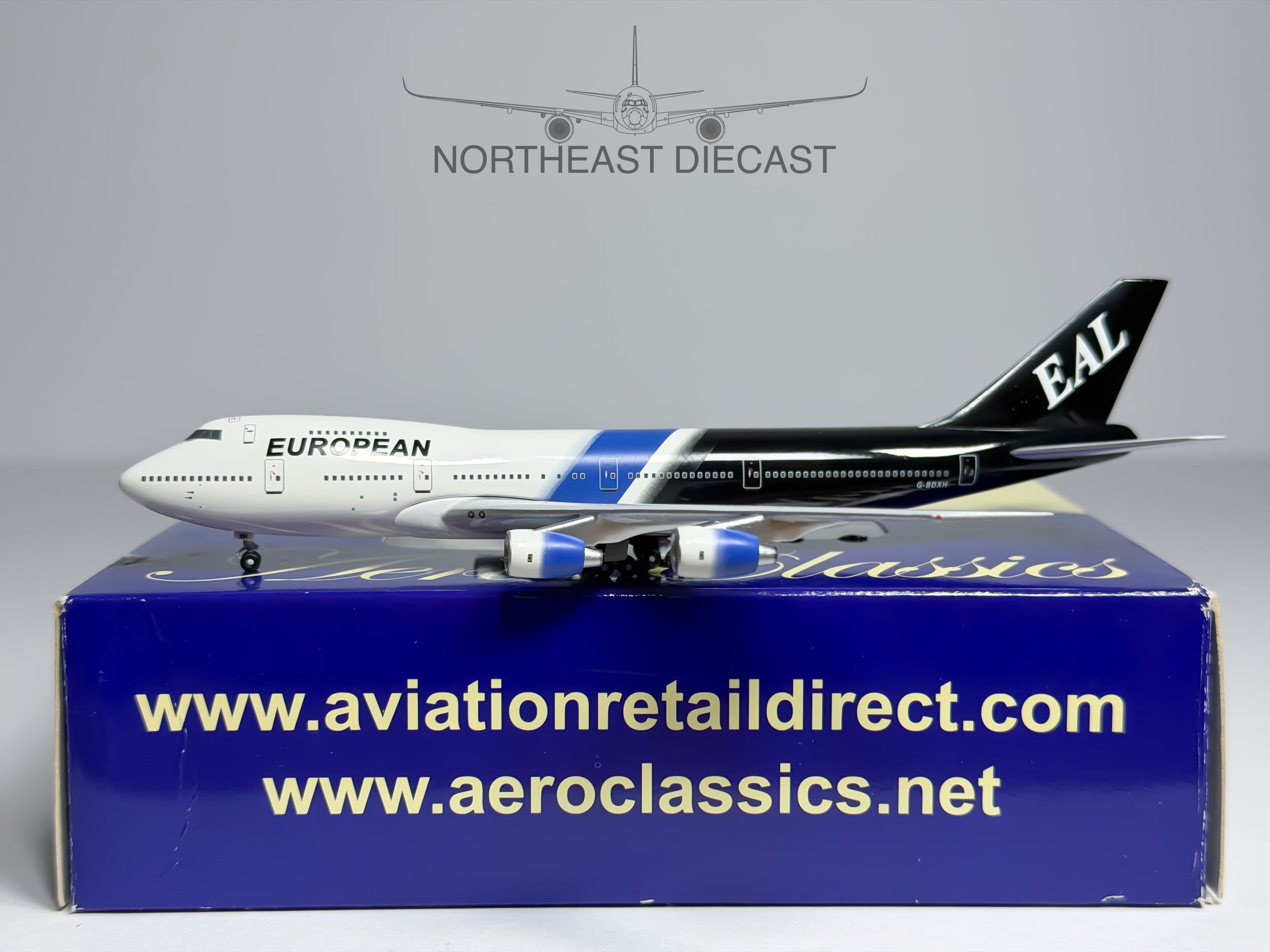 European Air Charter Boeing 747-200 1:400 Aeroclassics G-BDXH (BIAEAF014)
