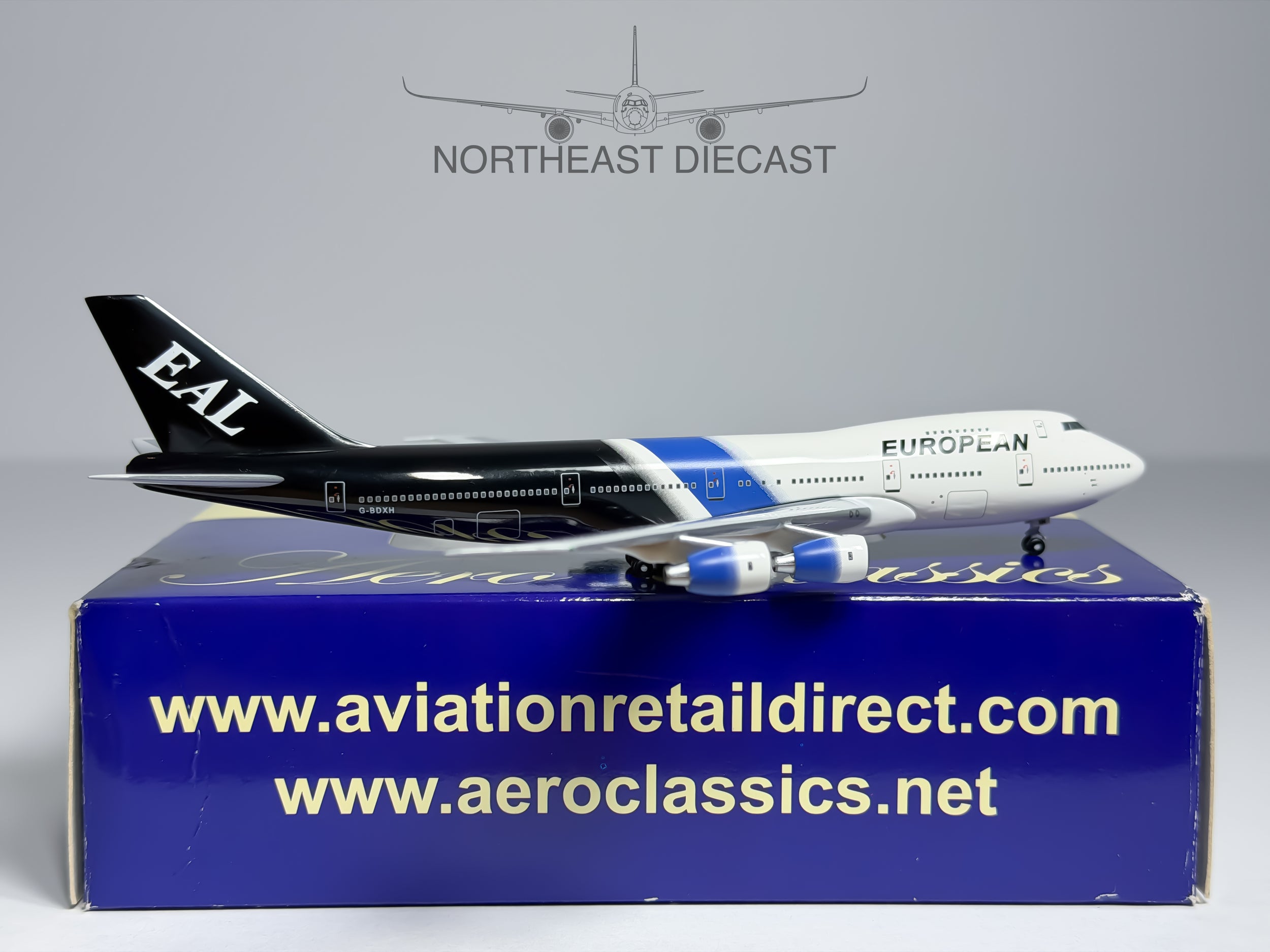 European Air Charter Boeing 747-200 1:400 Aeroclassics G-BDXH (BIAEAF014)
