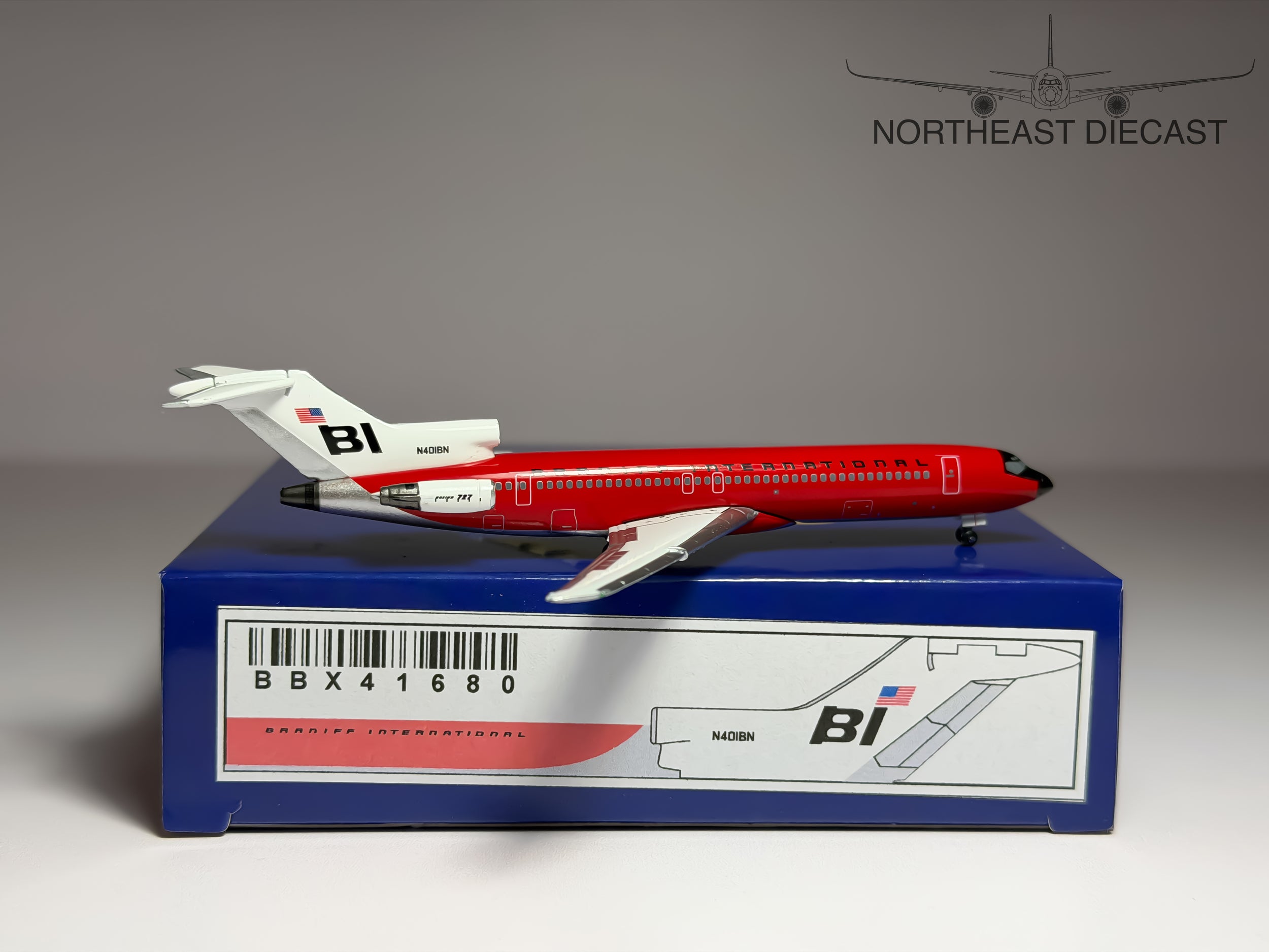 Braniff International Boeing 727-200 1:400 Aeroclassics N401BN (BX1680)