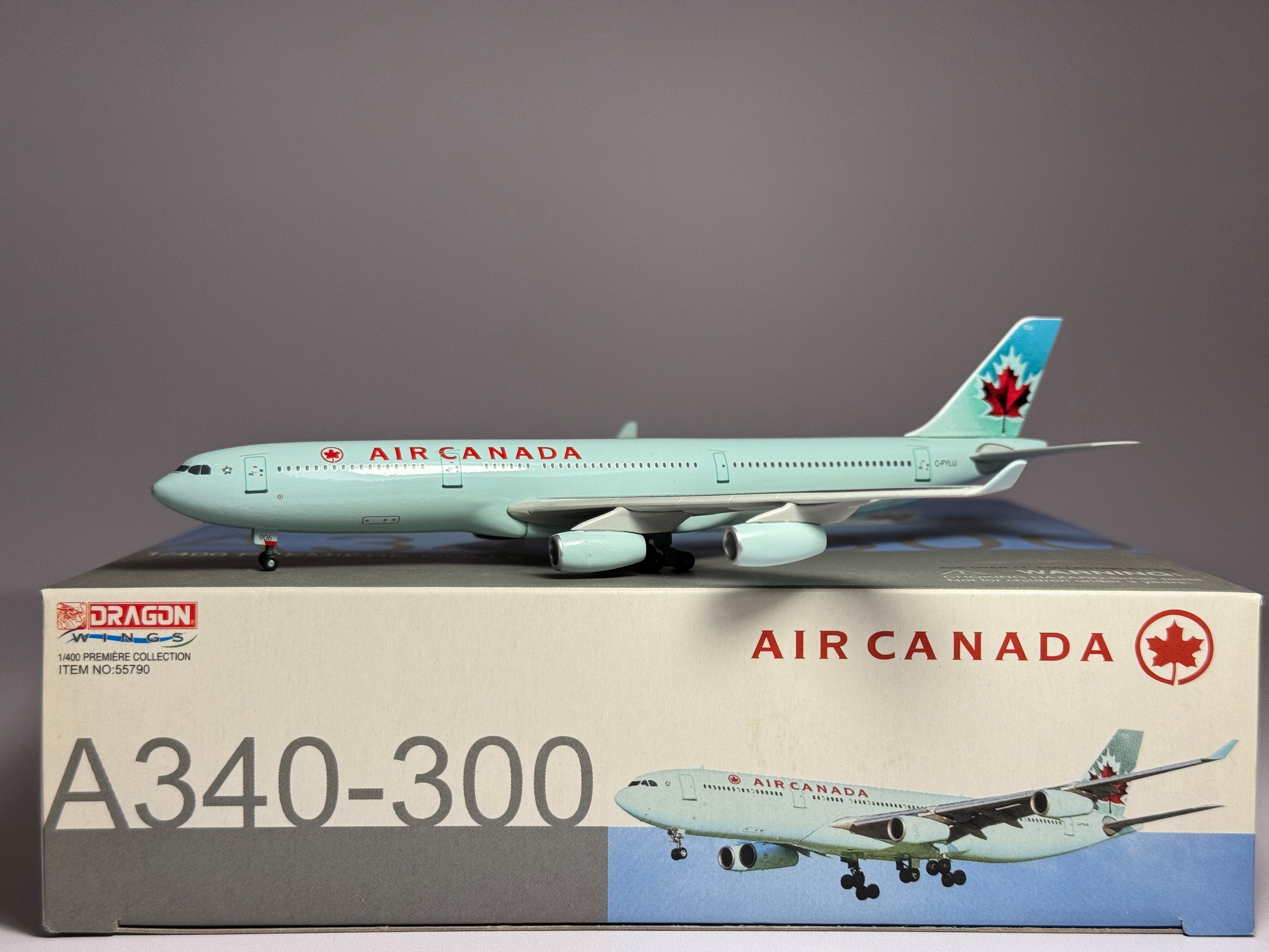 Dragon Wings 1:400 Air Canada Airbus A340-300 C-FYLU Mint Green 55790